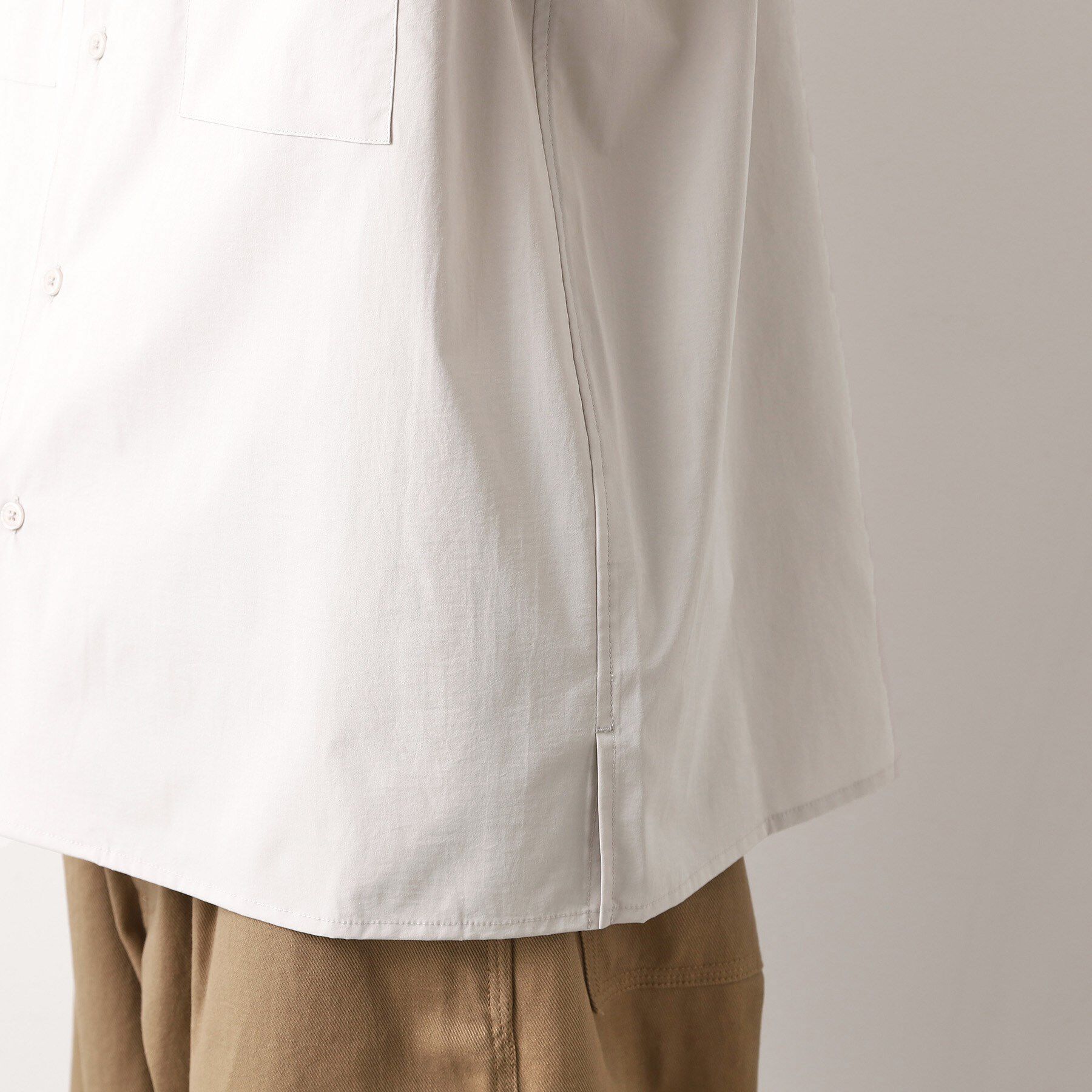 THE SHOP TK「CAVEダブルフラップ半袖シャツ【吸水速乾／ストレッチ／洗濯機OK】」|シャツ・ブラウス|