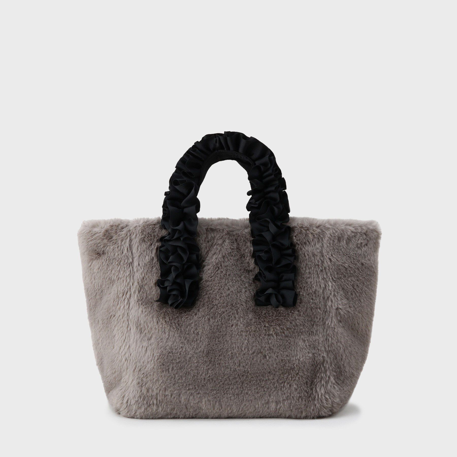 THE SHOP TK「フリルハンドルフェイクファーバッグ」|トートバッグ|