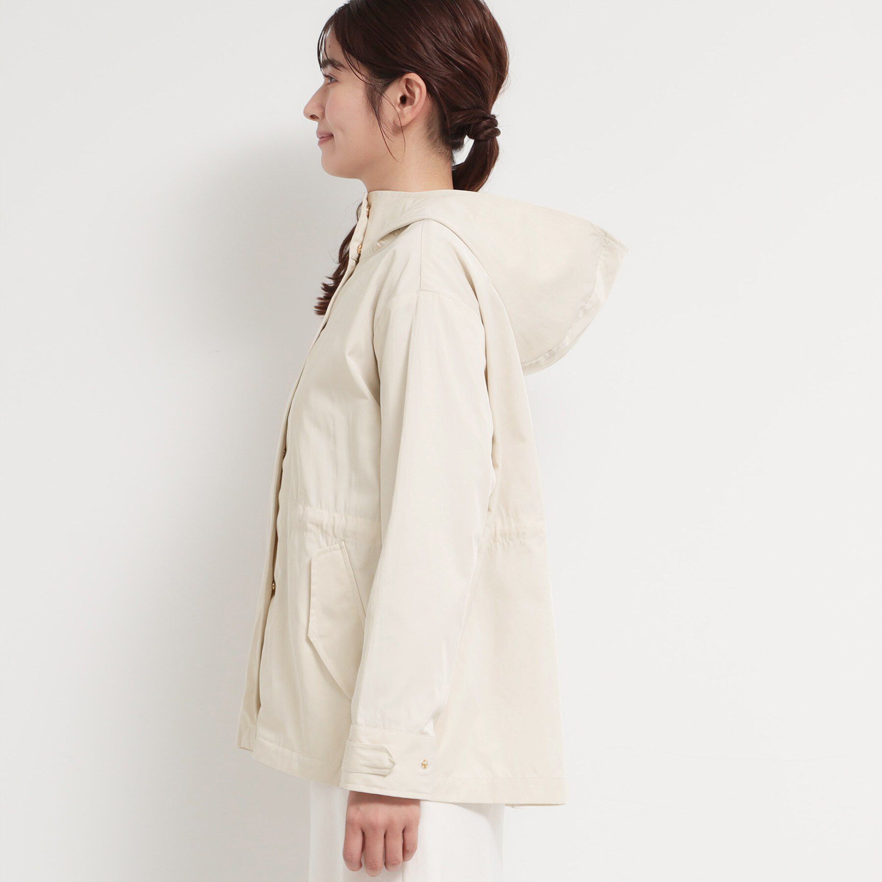 THE SHOP TK「【フェミニンにもクールにも】ウエストドロストマウンテンパーカー」|ブルゾン・スタジャン|