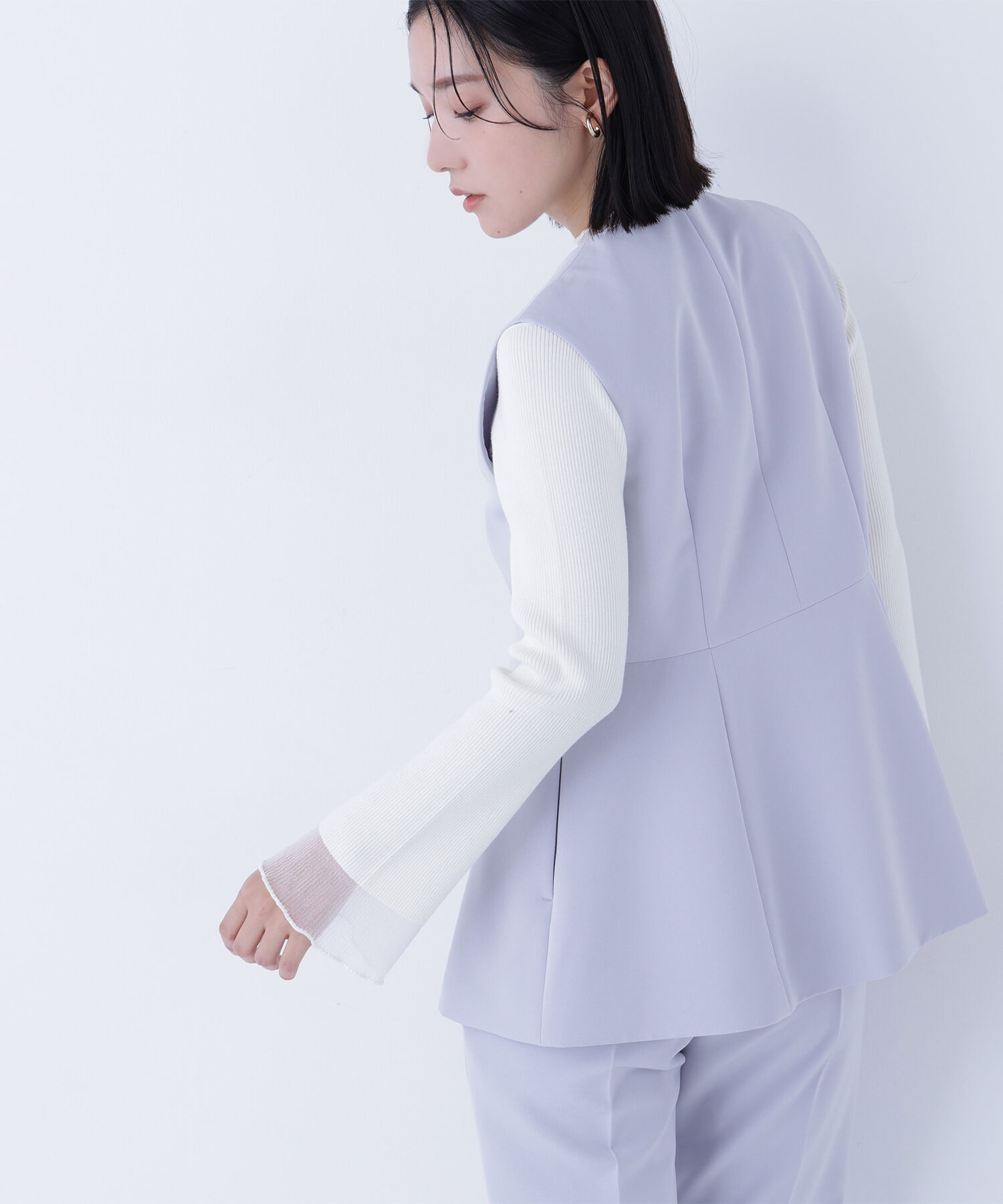  「フロントボタンペプラムジレ SETUP」|ブルゾン・スタジャン|