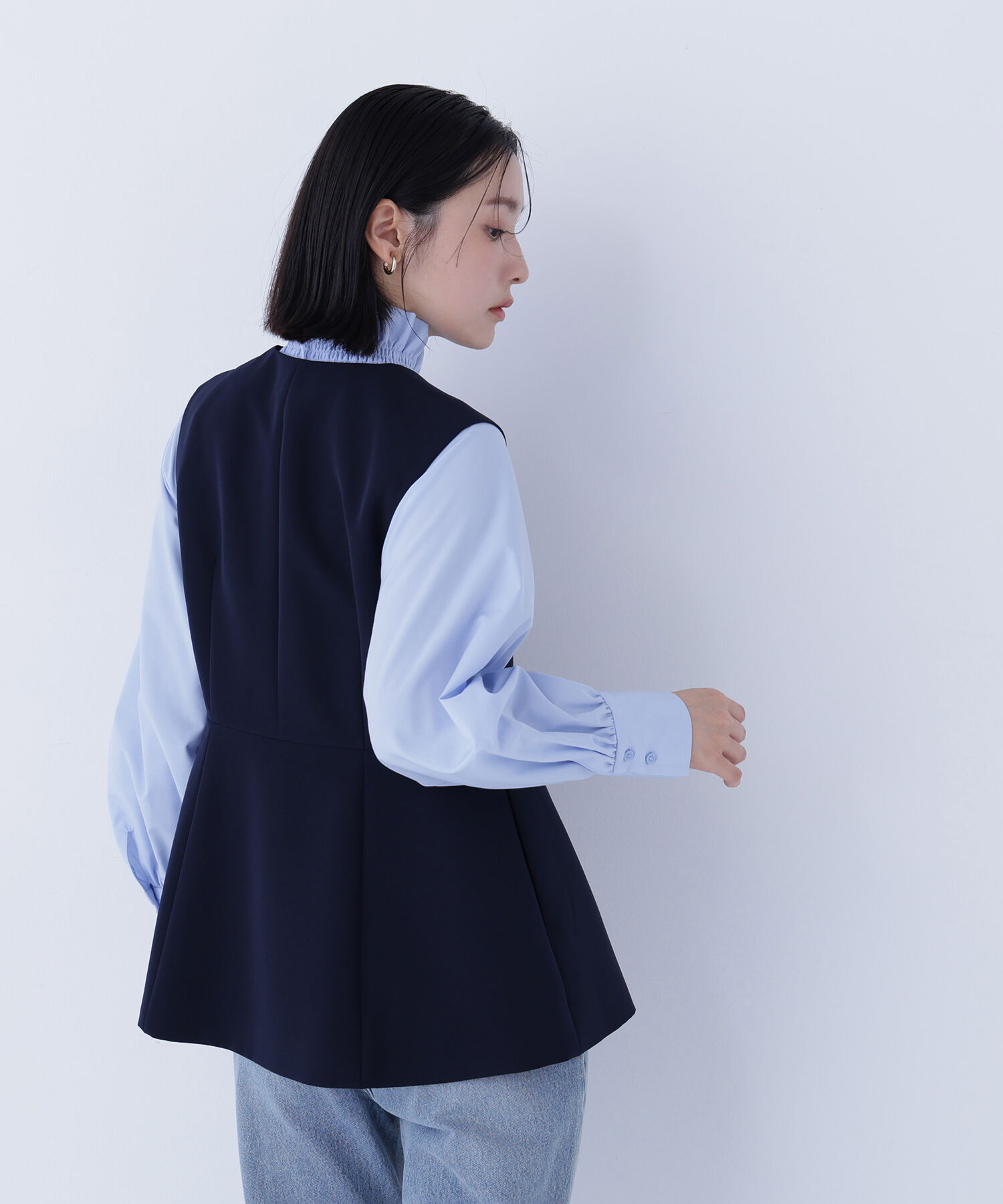  「フロントボタンペプラムジレ SETUP」|ブルゾン・スタジャン|