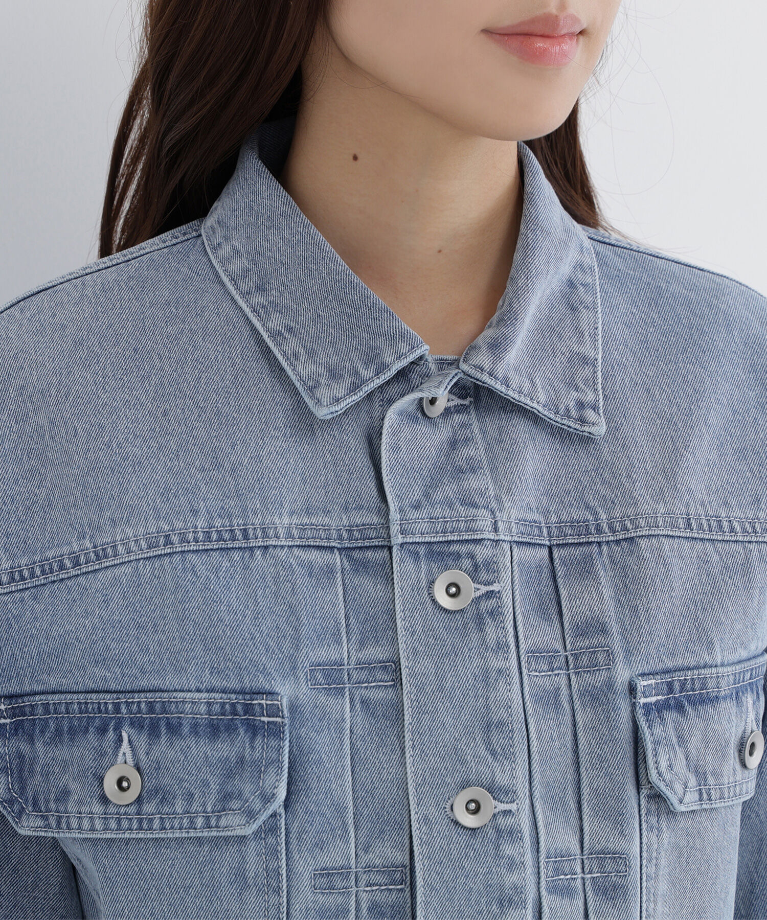  「ショートデニムジャケット」|ブルゾン・スタジャン|