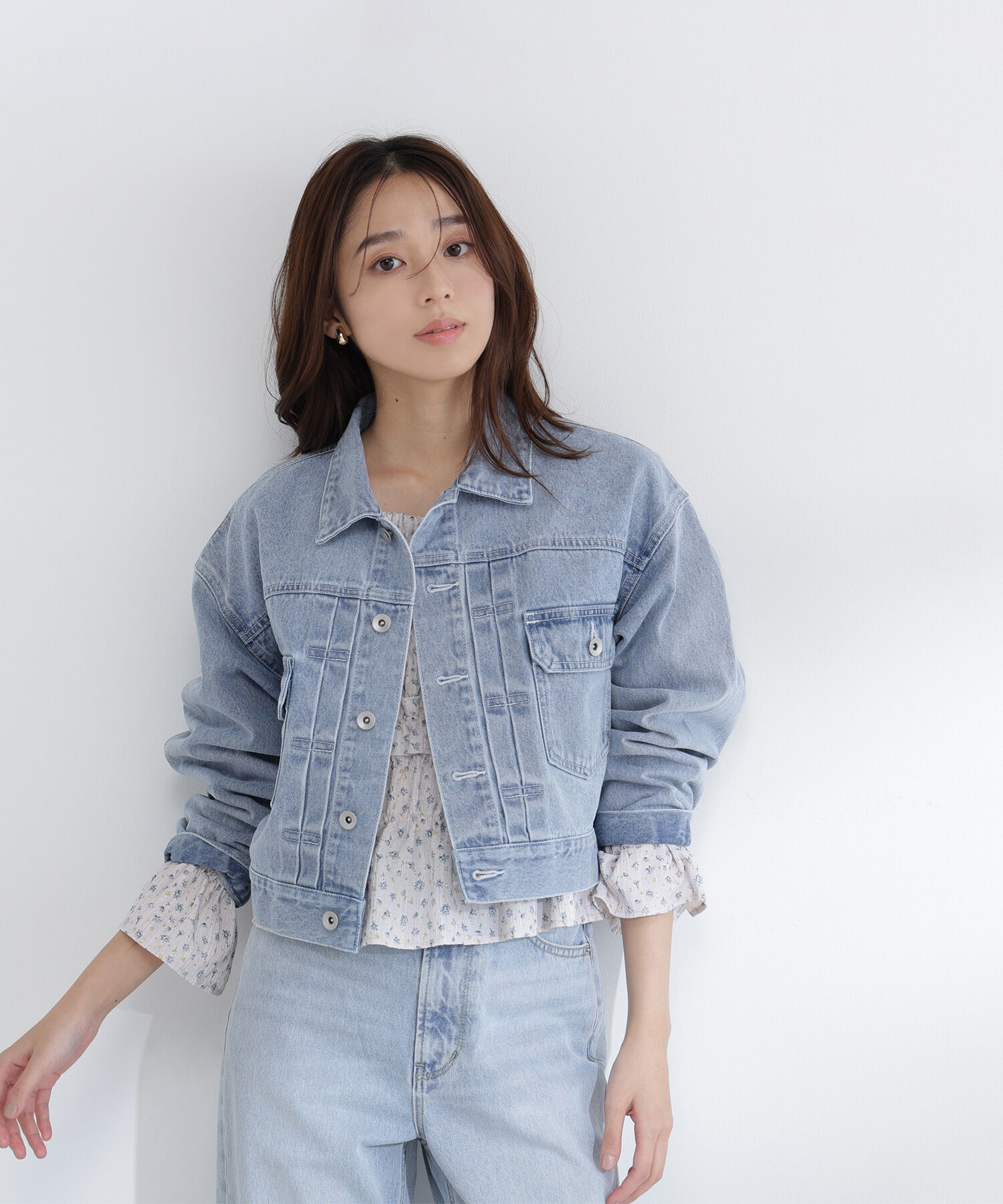  「ショートデニムジャケット」|ブルゾン・スタジャン|