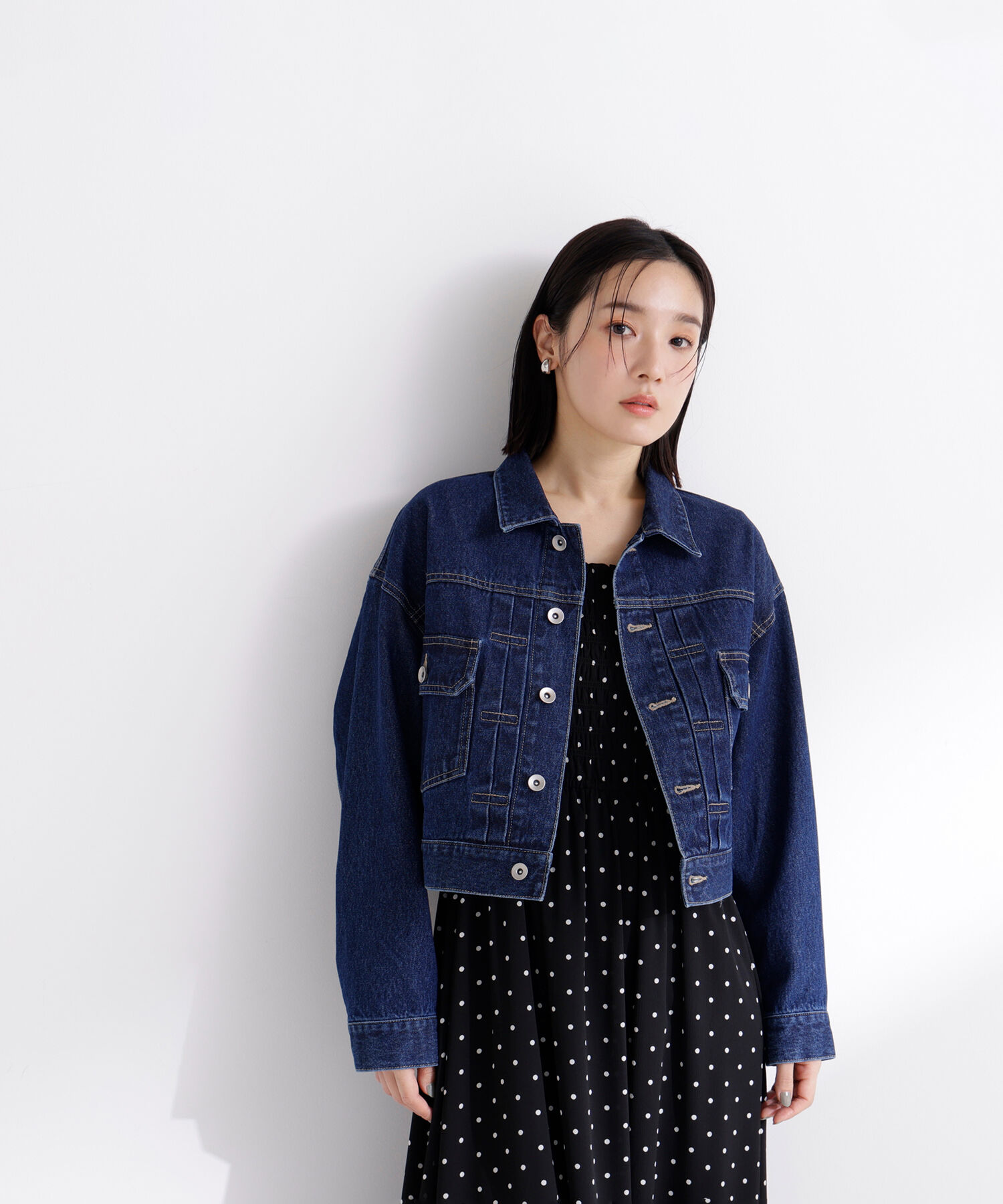  「ショートデニムジャケット」|ブルゾン・スタジャン|