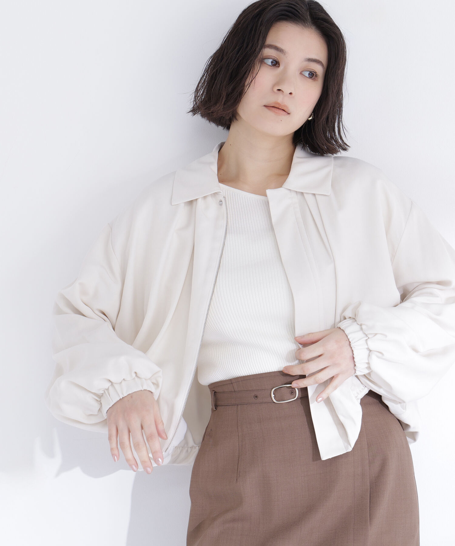  「ステンカラーバルーンブルゾン」|ブルゾン・スタジャン|