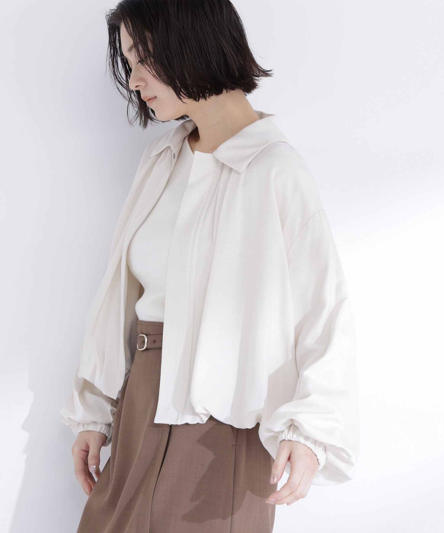  「ステンカラーバルーンブルゾン」|ブルゾン・スタジャン|