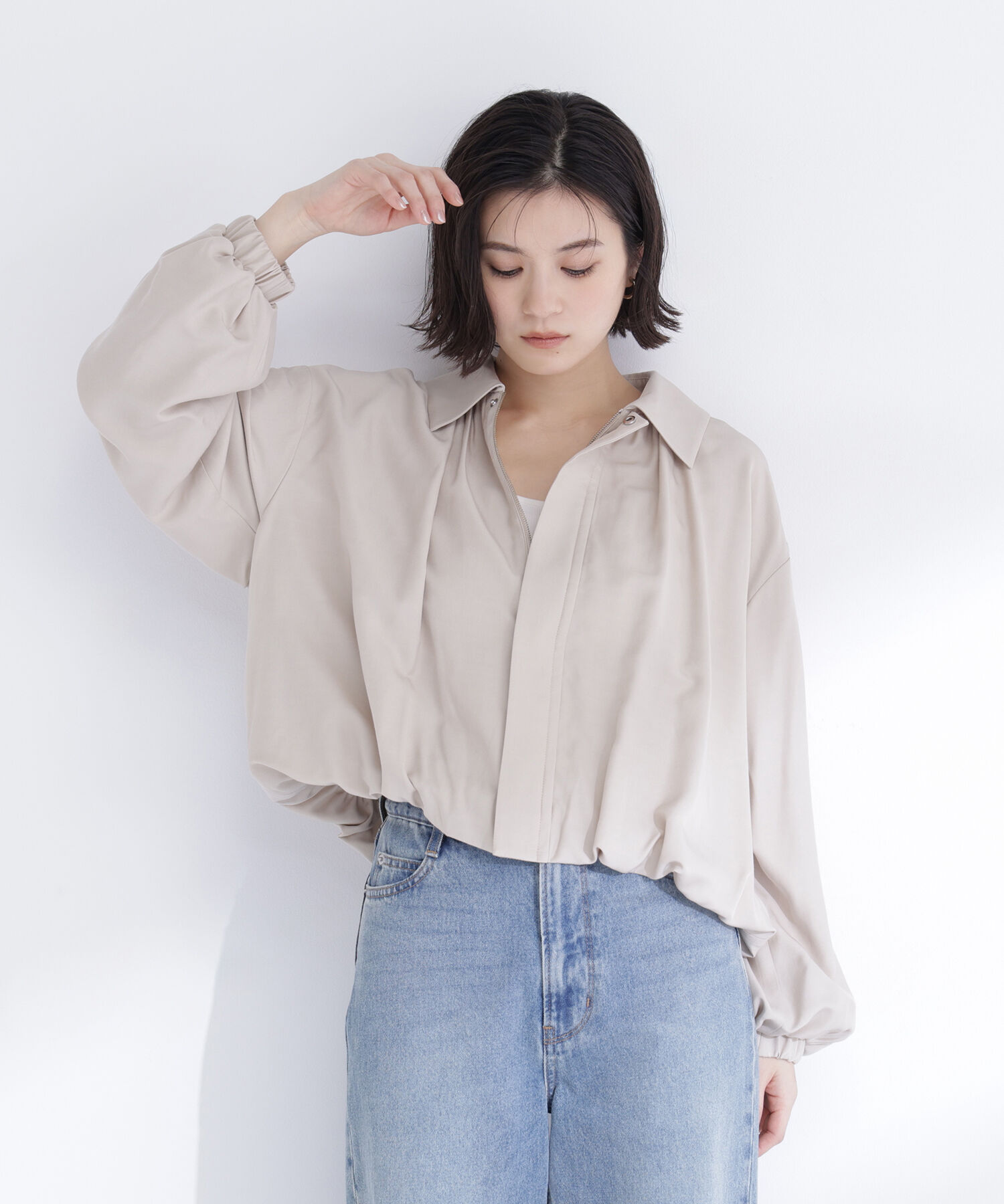  「ステンカラーバルーンブルゾン」|ブルゾン・スタジャン|