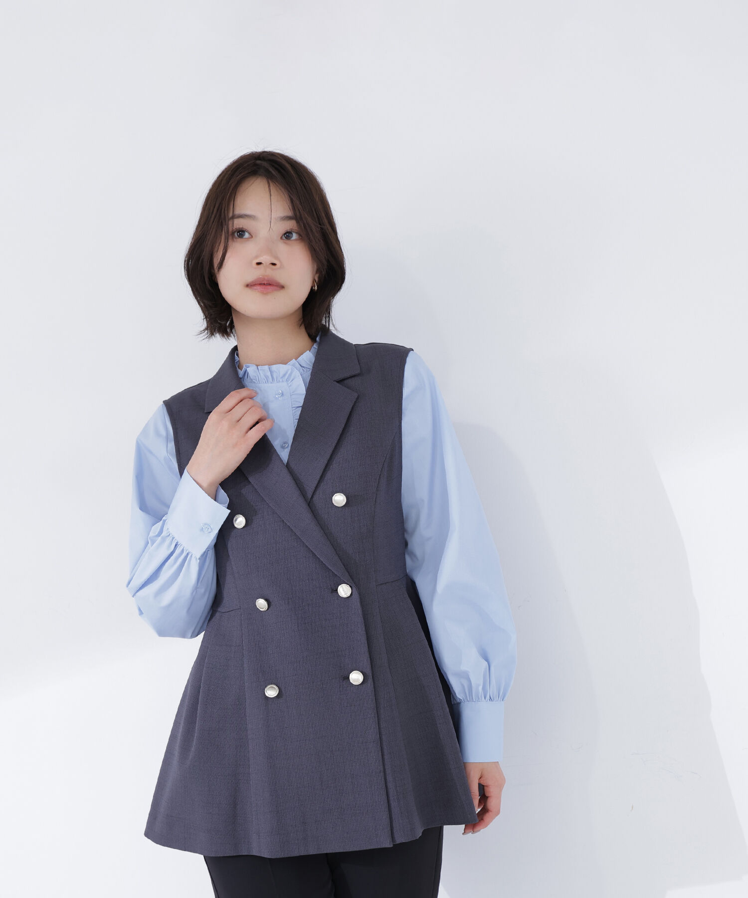  「ペプラムテーラードジレ」|ブルゾン・スタジャン|