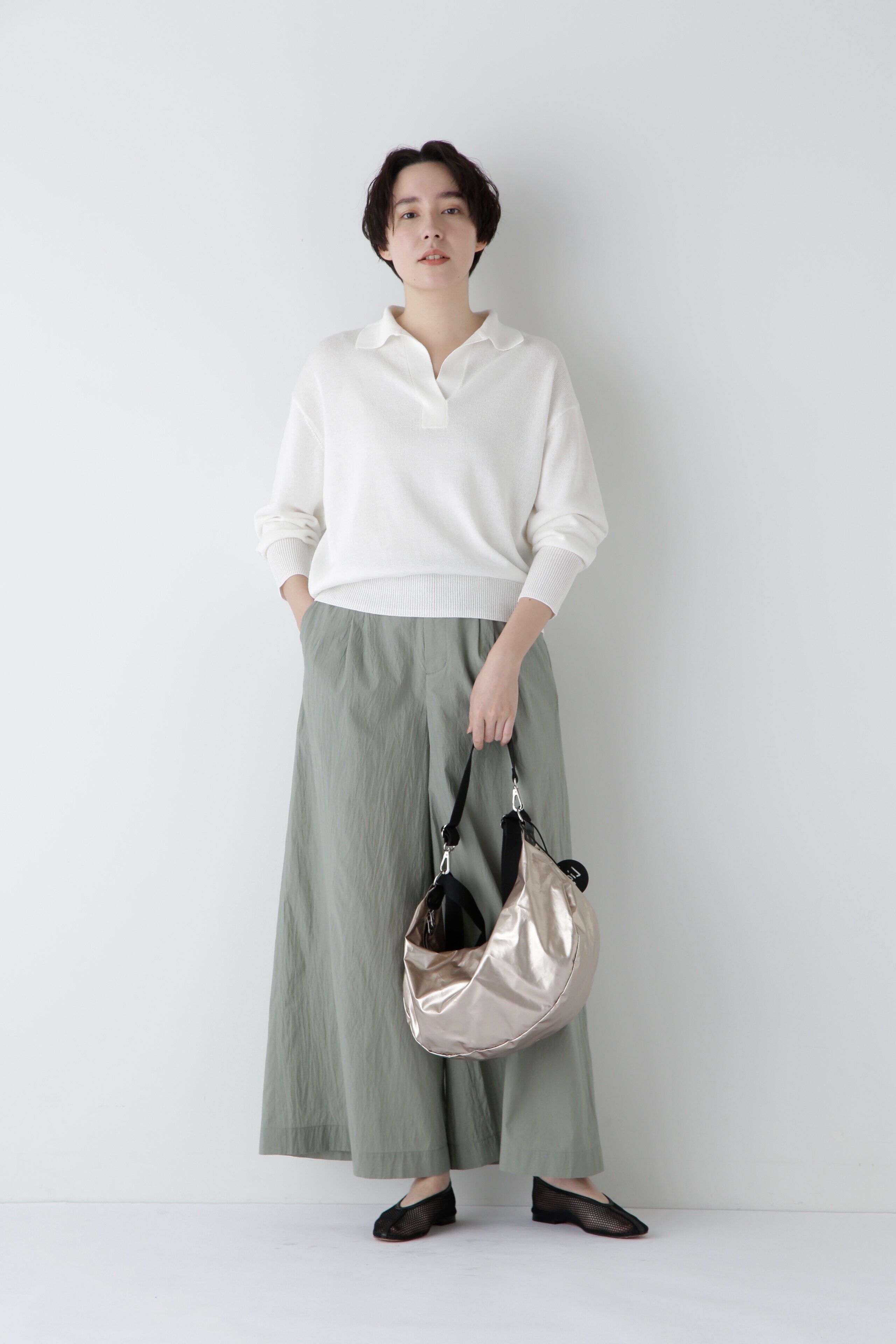  「◆【ウォッシャブル】ペーパーヤーンセーラーカラートップス」|ニット・セーター|