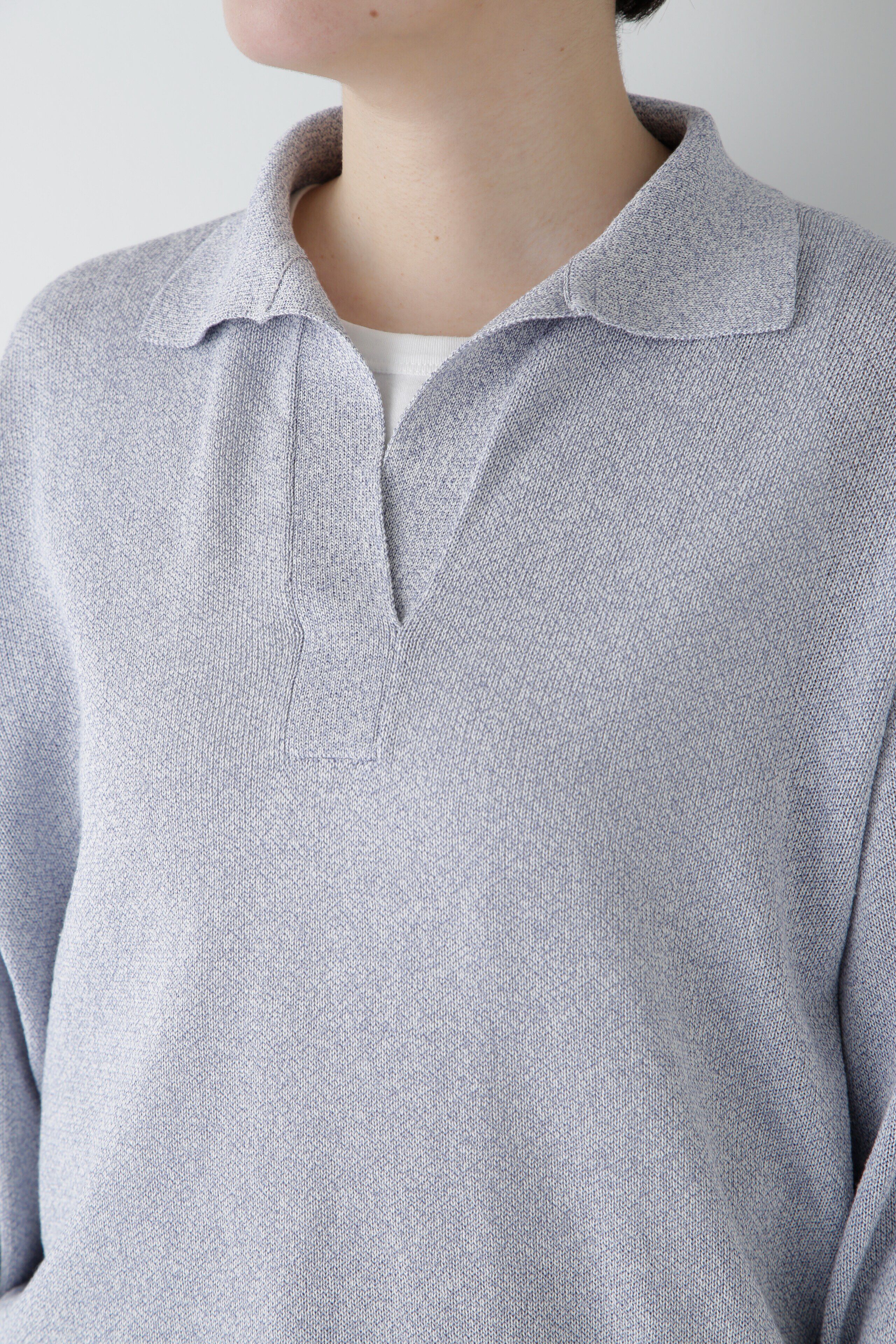  「◆【ウォッシャブル】ペーパーヤーンセーラーカラートップス」|ニット・セーター|