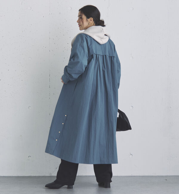 Doux archives「バックギャザーロングMA-1」|ブルゾン・スタジャン|BLUE