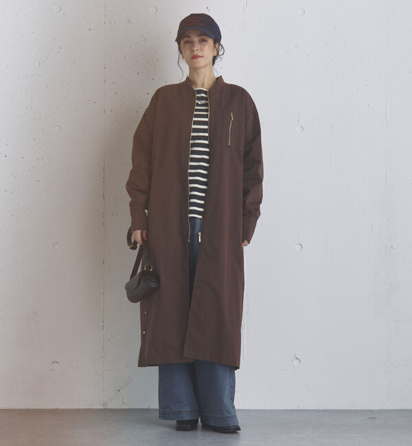 Doux archives「バックギャザーロングMA-1」|ブルゾン・スタジャン|