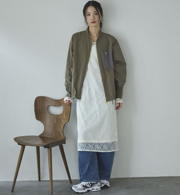 Doux archives「バックギャザーミドルMA-1」|ブルゾン・スタジャン|