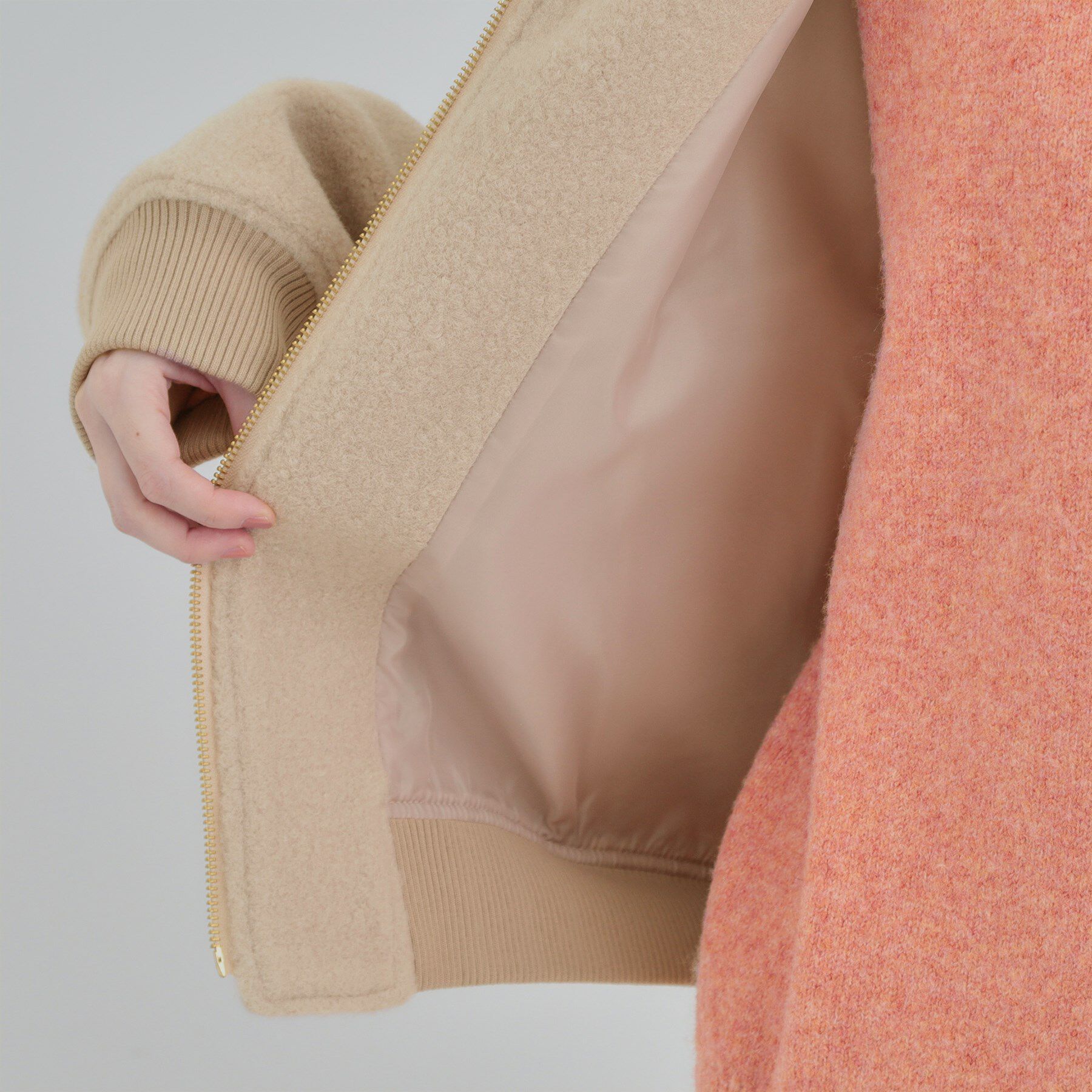 SHOO･LA･RUE「【S-LL】お顔周りがすっきり見える スライバージャケット」|ブルゾン・スタジャン|