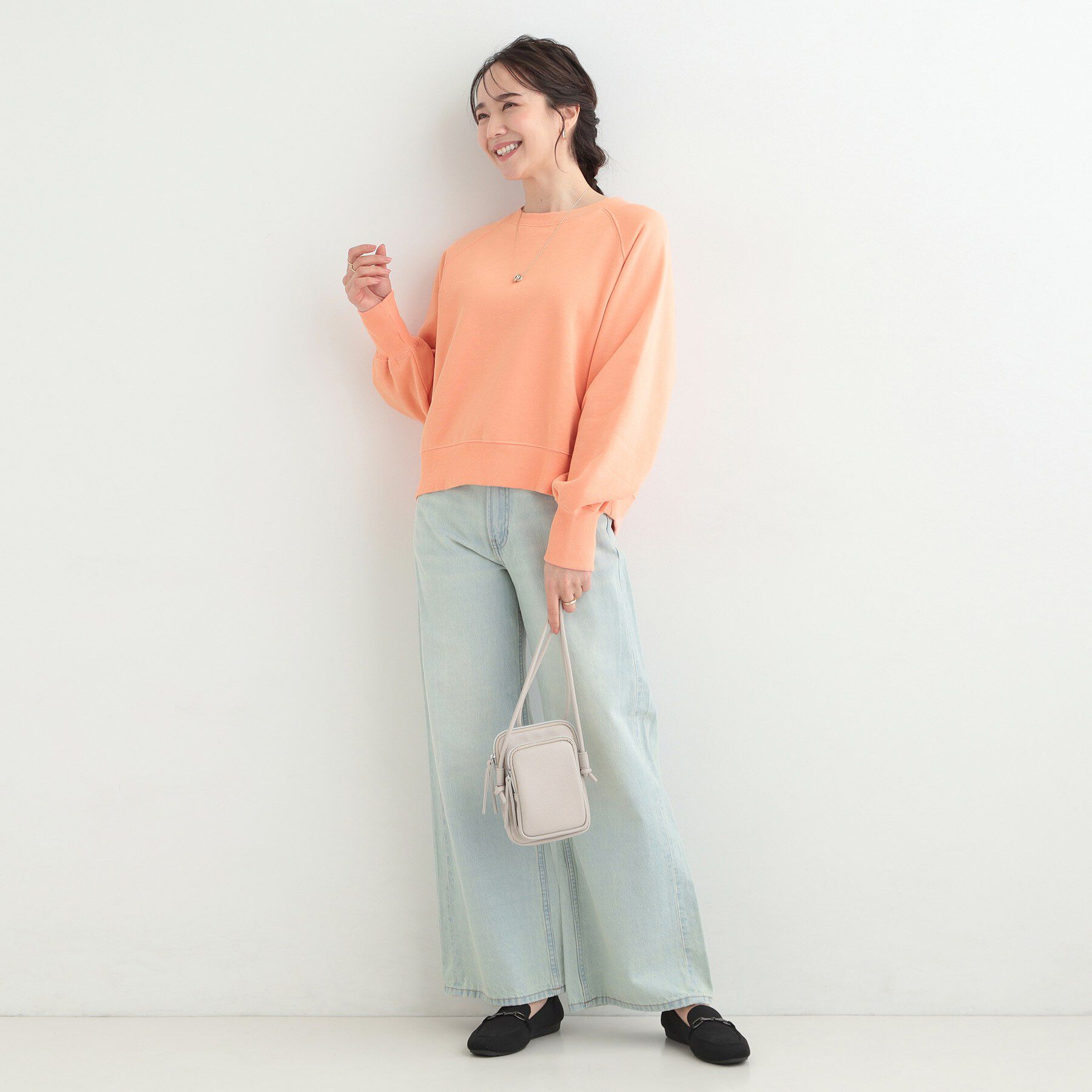 SHOO･LA･RUE「MIX調 シンプルラグランスウェット」|パーカー|