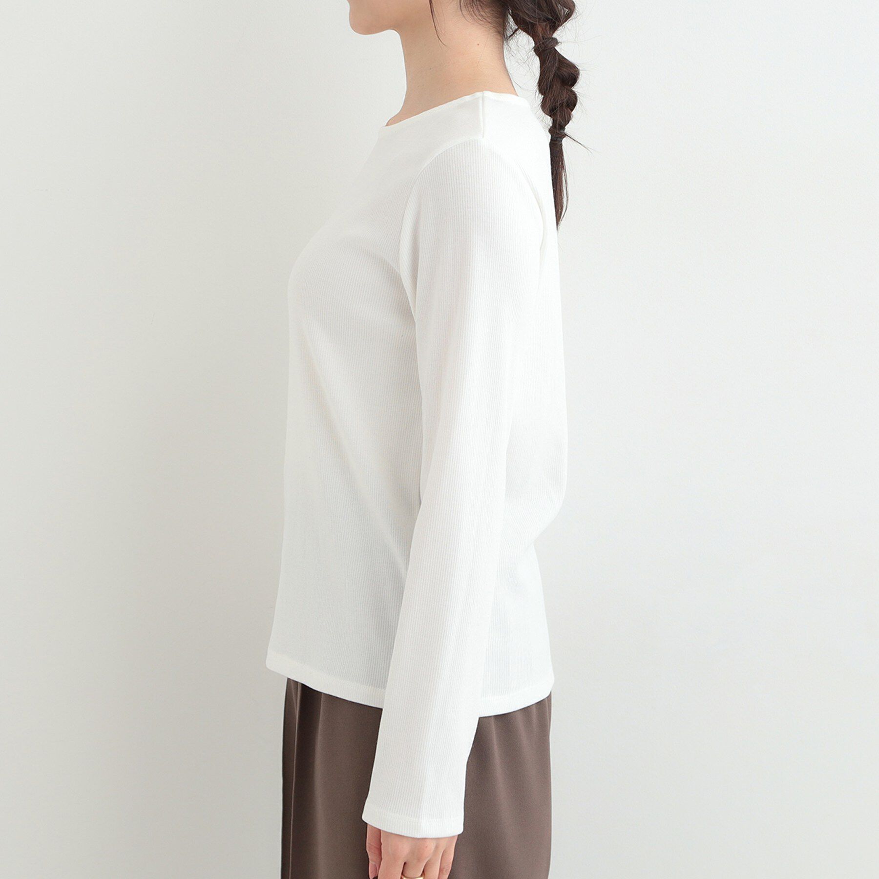 SHOO･LA･RUE「【2点セット】チェック柄フリルキャミビスチェ&times;テレコロンT」|Tシャツ・カットソー|