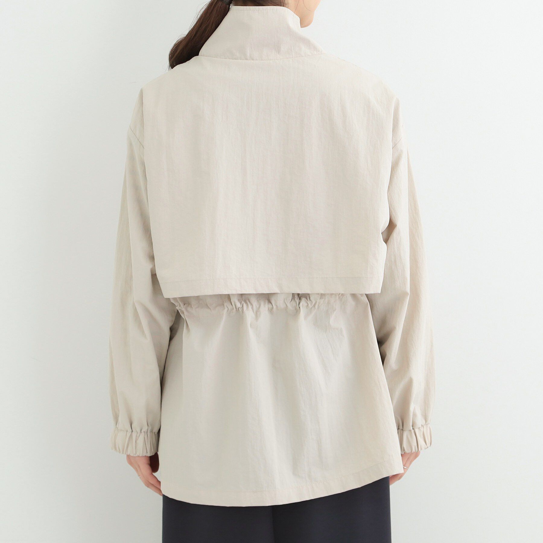 SHOO･LA･RUE「【防花粉/S-LL】女性らしさあふれる 軽やかスタンドブルゾン」|ブルゾン・スタジャン|