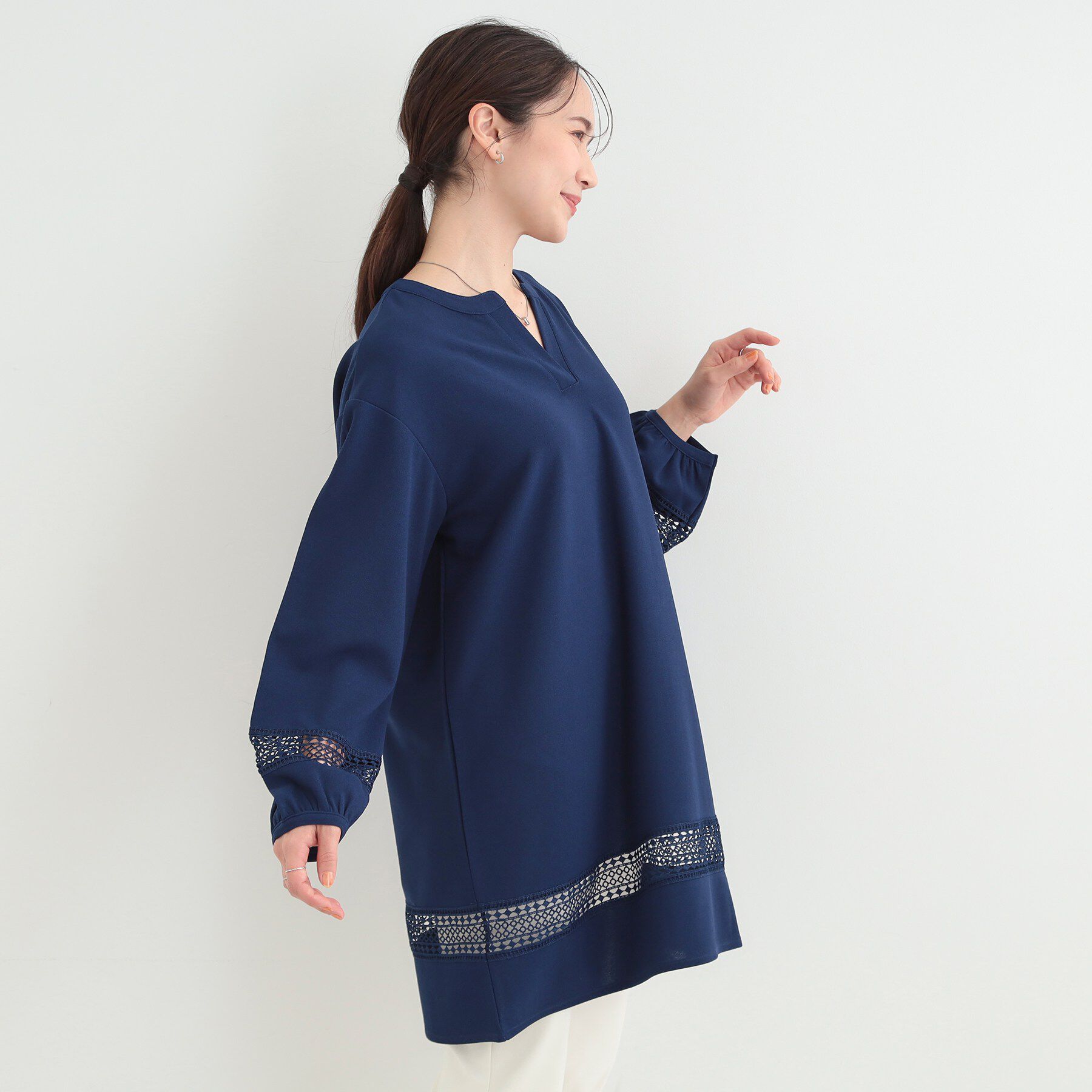 SHOO･LA･RUE「レース切り替えチュニックワンピース」|チュニック|