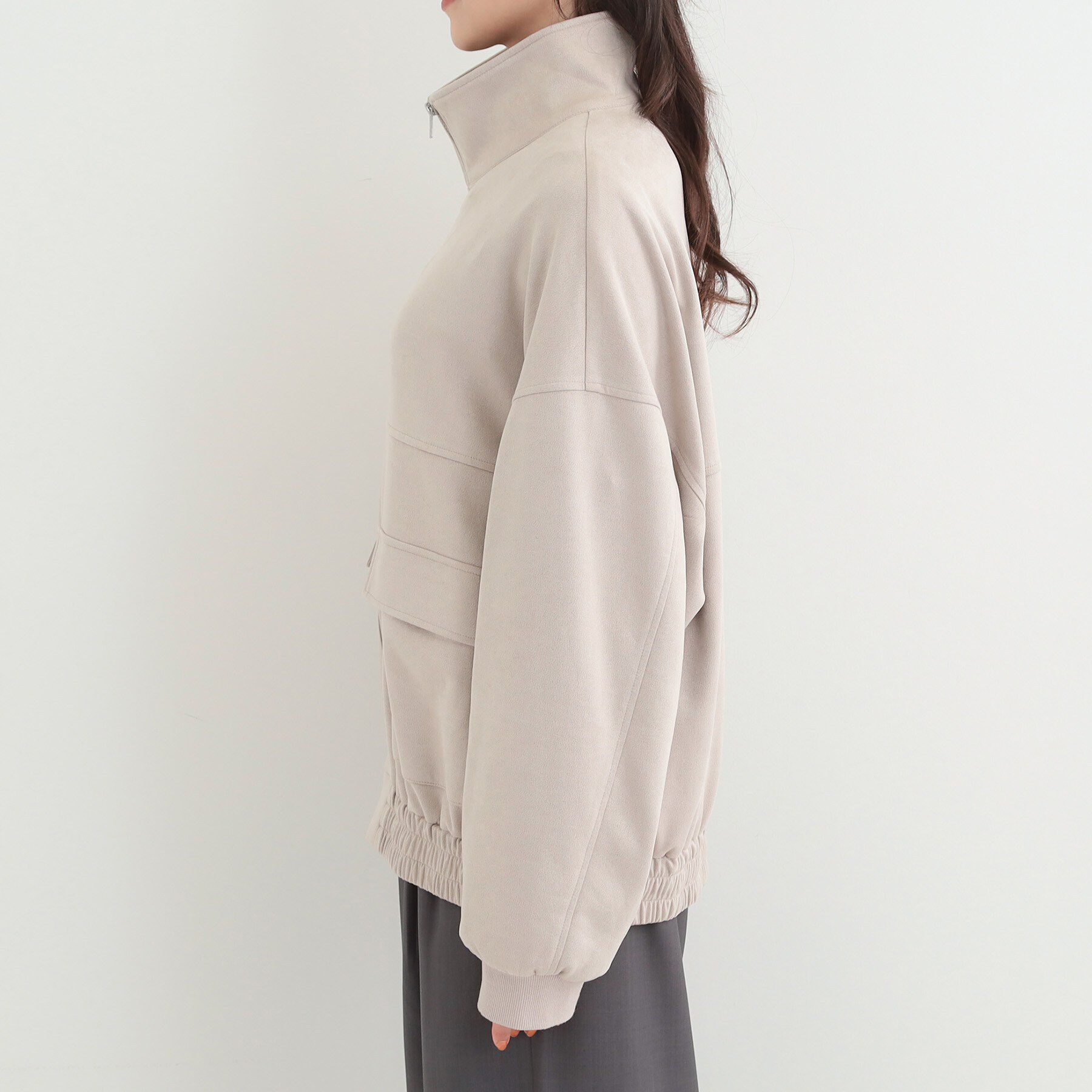 SHOO･LA･RUE「カットスエードスタンドブルゾン」|ブルゾン・スタジャン|