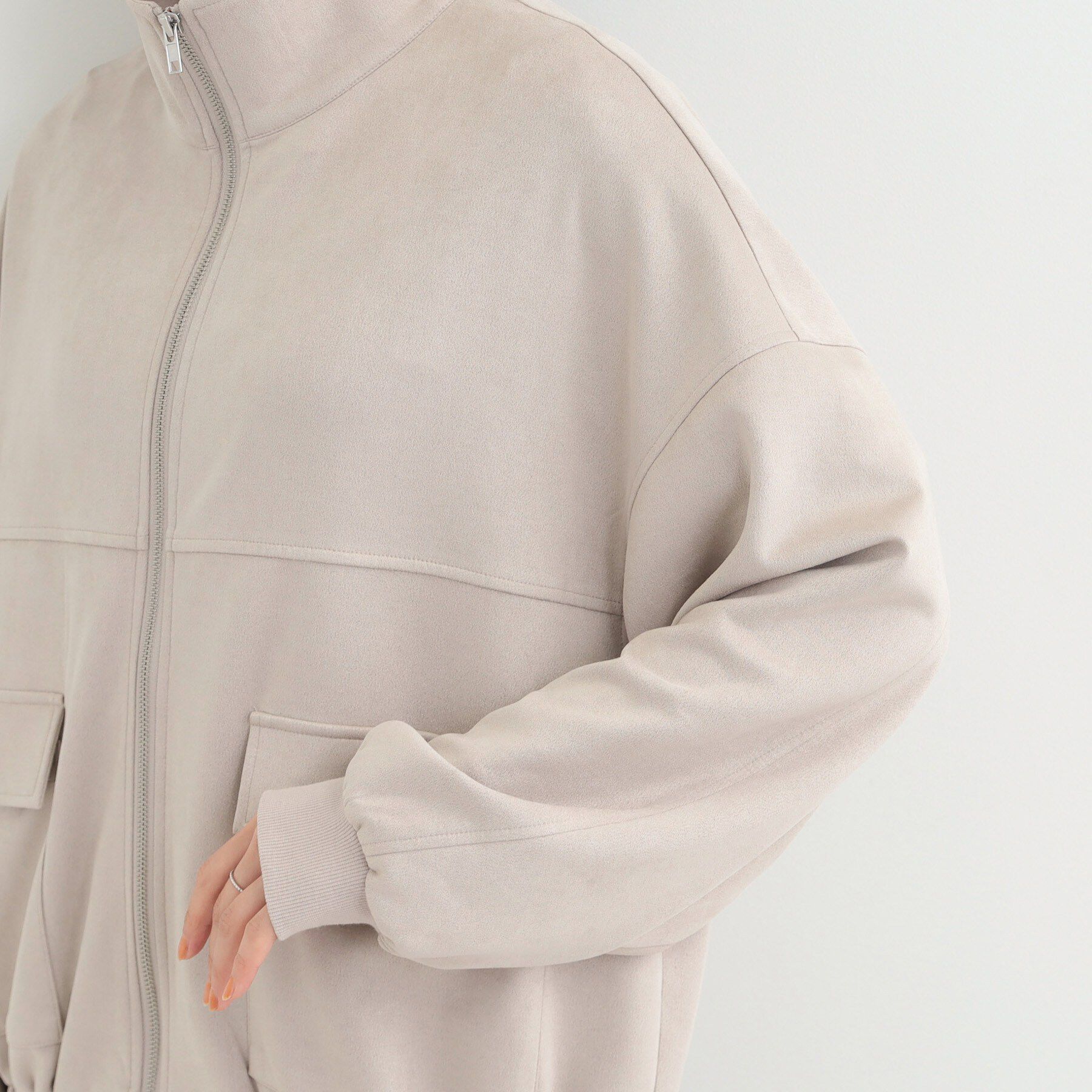 SHOO･LA･RUE「カットスエードスタンドブルゾン」|ブルゾン・スタジャン|