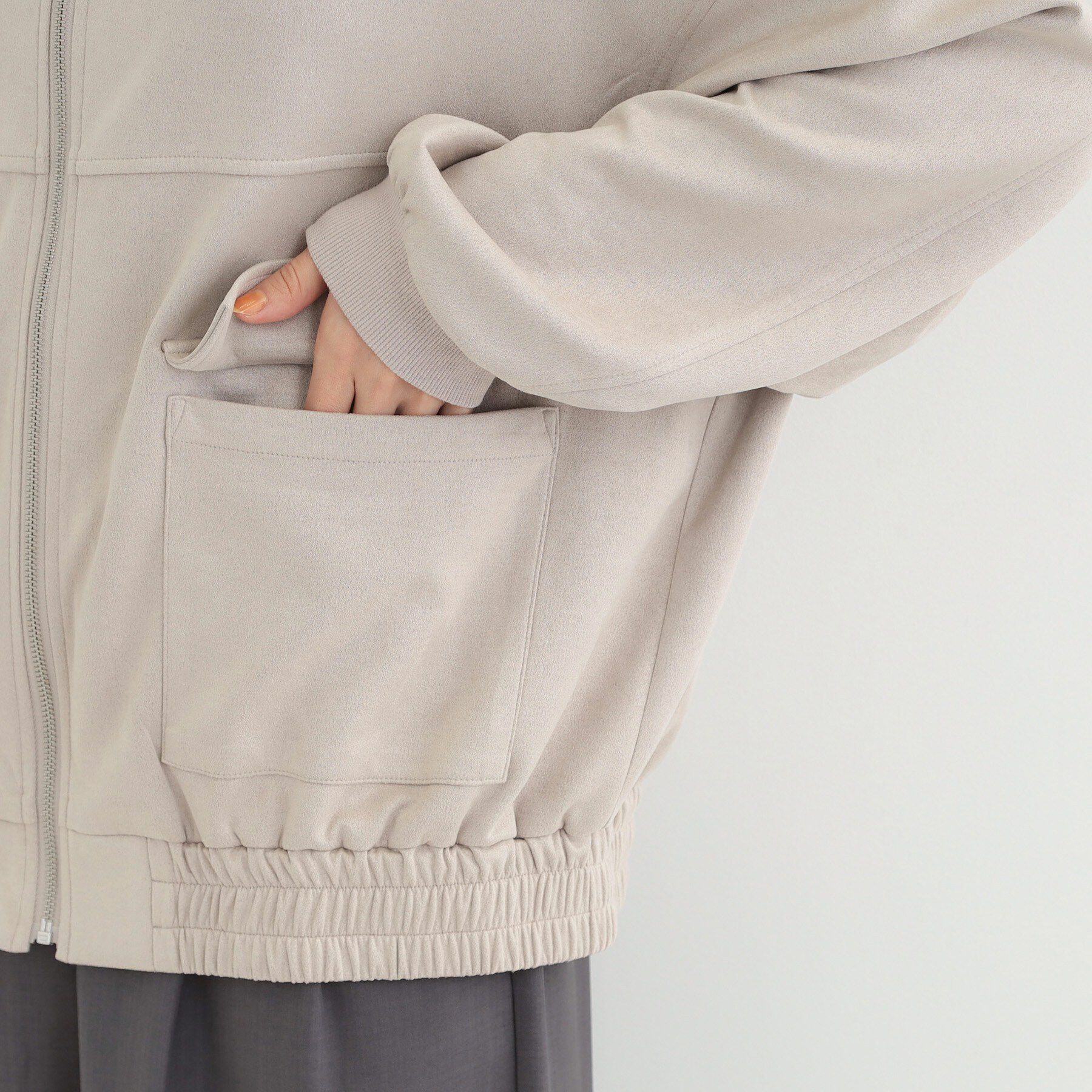 SHOO･LA･RUE「カットスエードスタンドブルゾン」|ブルゾン・スタジャン|