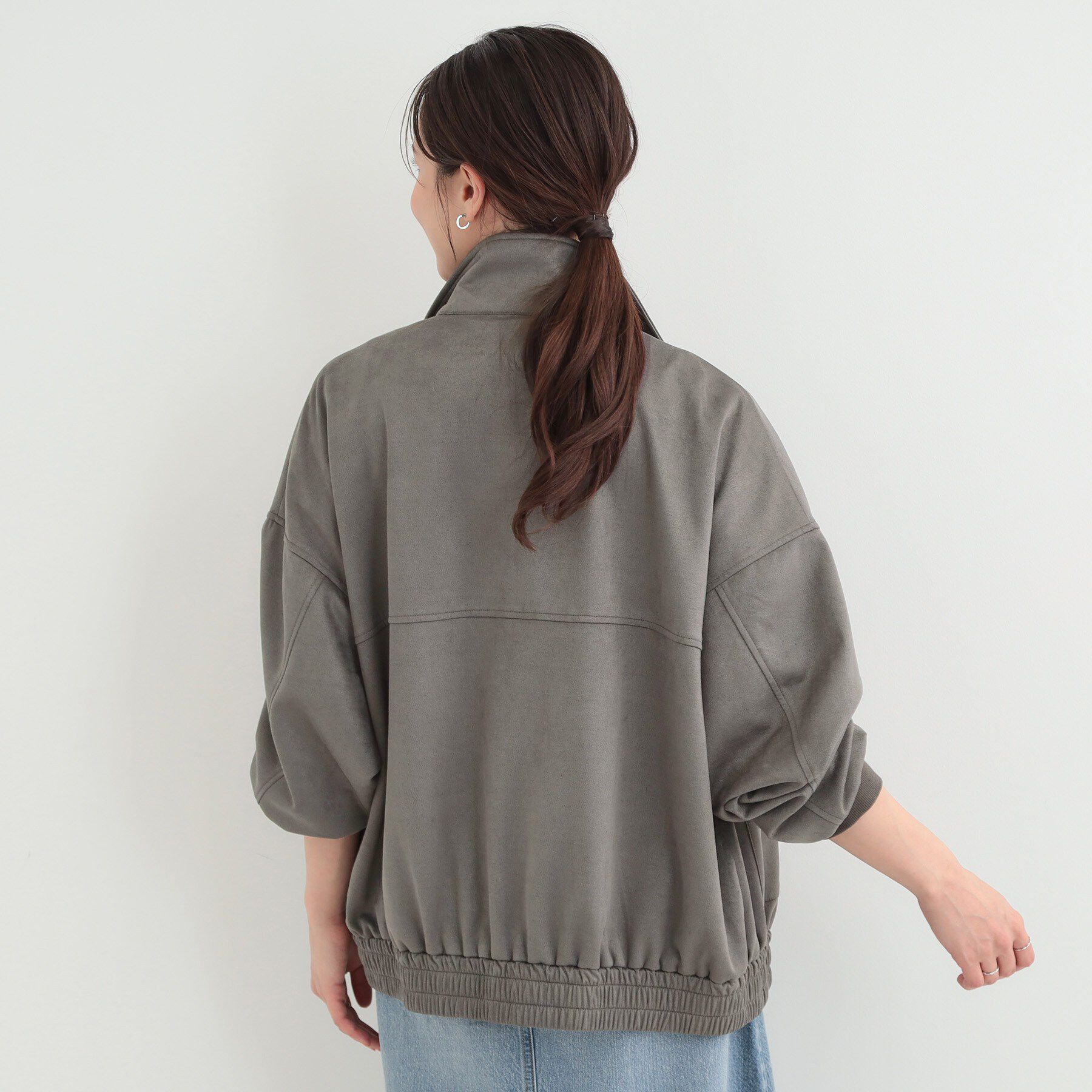 SHOO･LA･RUE「カットスエードスタンドブルゾン」|ブルゾン・スタジャン|