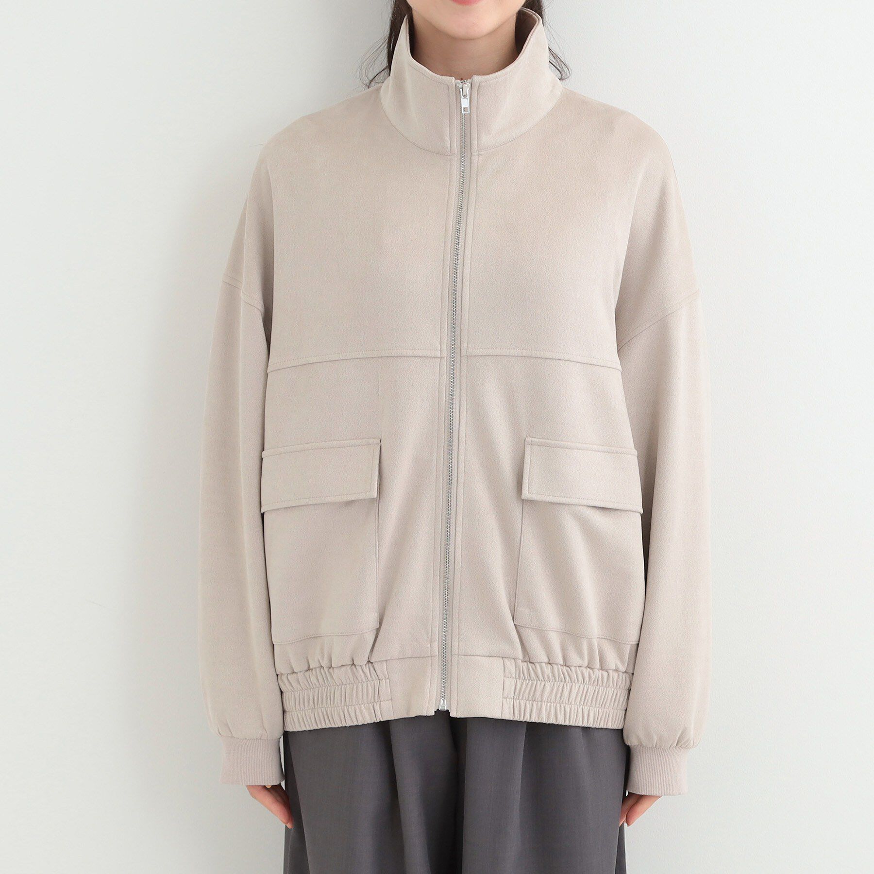 SHOO･LA･RUE「カットスエードスタンドブルゾン」|ブルゾン・スタジャン|