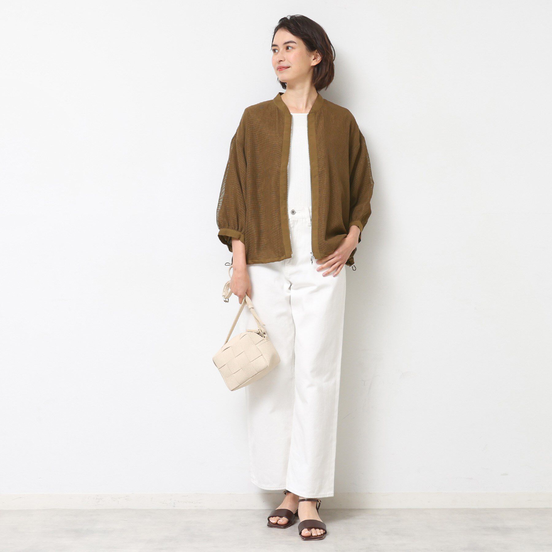 Dessin「【洗える】メッシュシアージャケット」|ブルゾン・スタジャン|