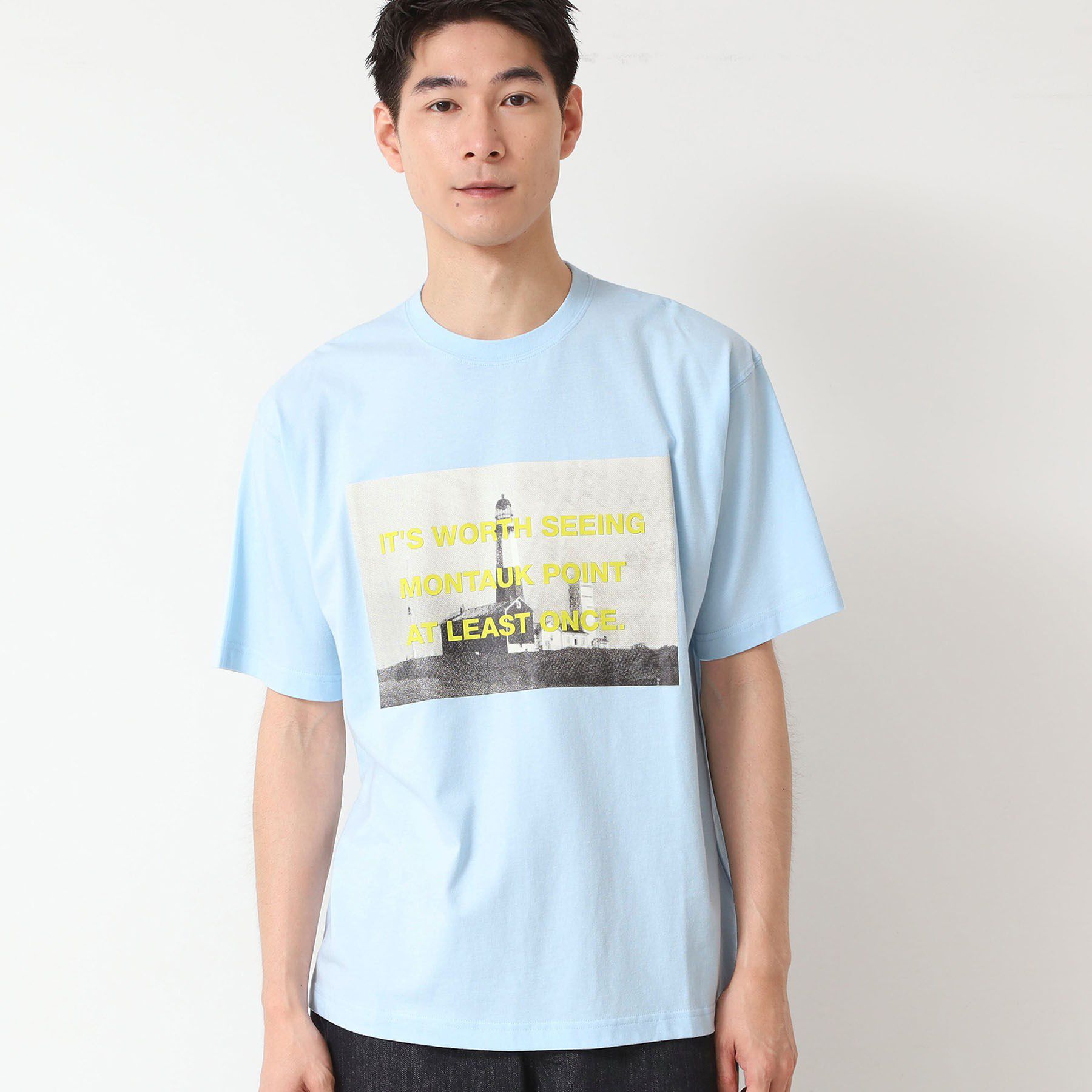 Dessin「【洗える】フォトプリントTシャツ」|Tシャツ・カットソー|ブルー(092)