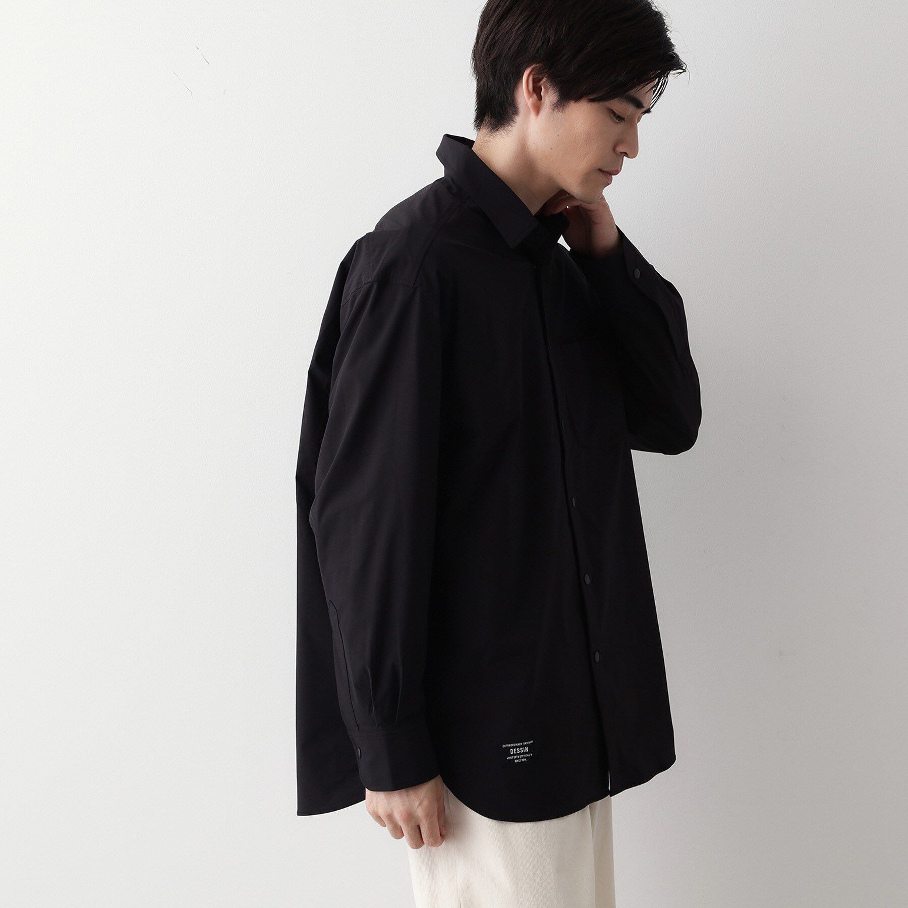 Dessin「【撥水・洗える】プラドットボタンシャツ」|シャツ・ブラウス|