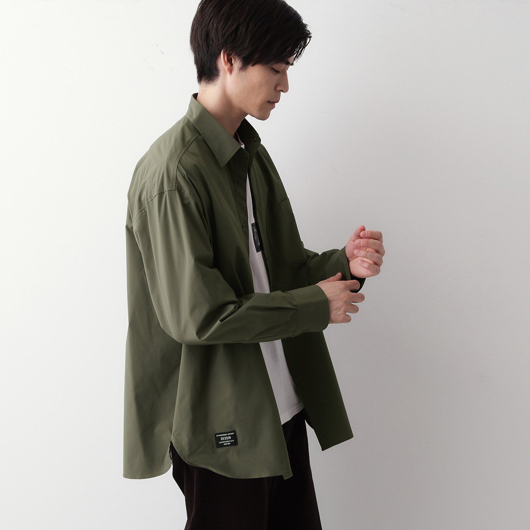 Dessin「【撥水・洗える】プラドットボタンシャツ」|シャツ・ブラウス|