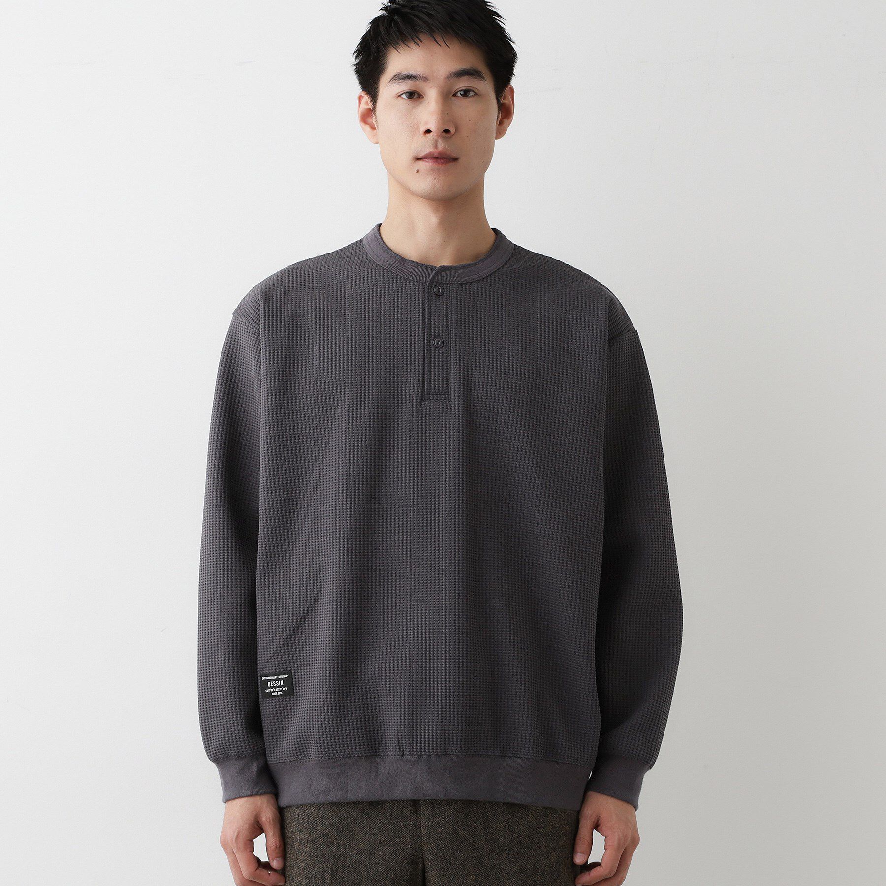 Dessin「【洗える】ソロテックスヘンリーネック」|Tシャツ・カットソー|