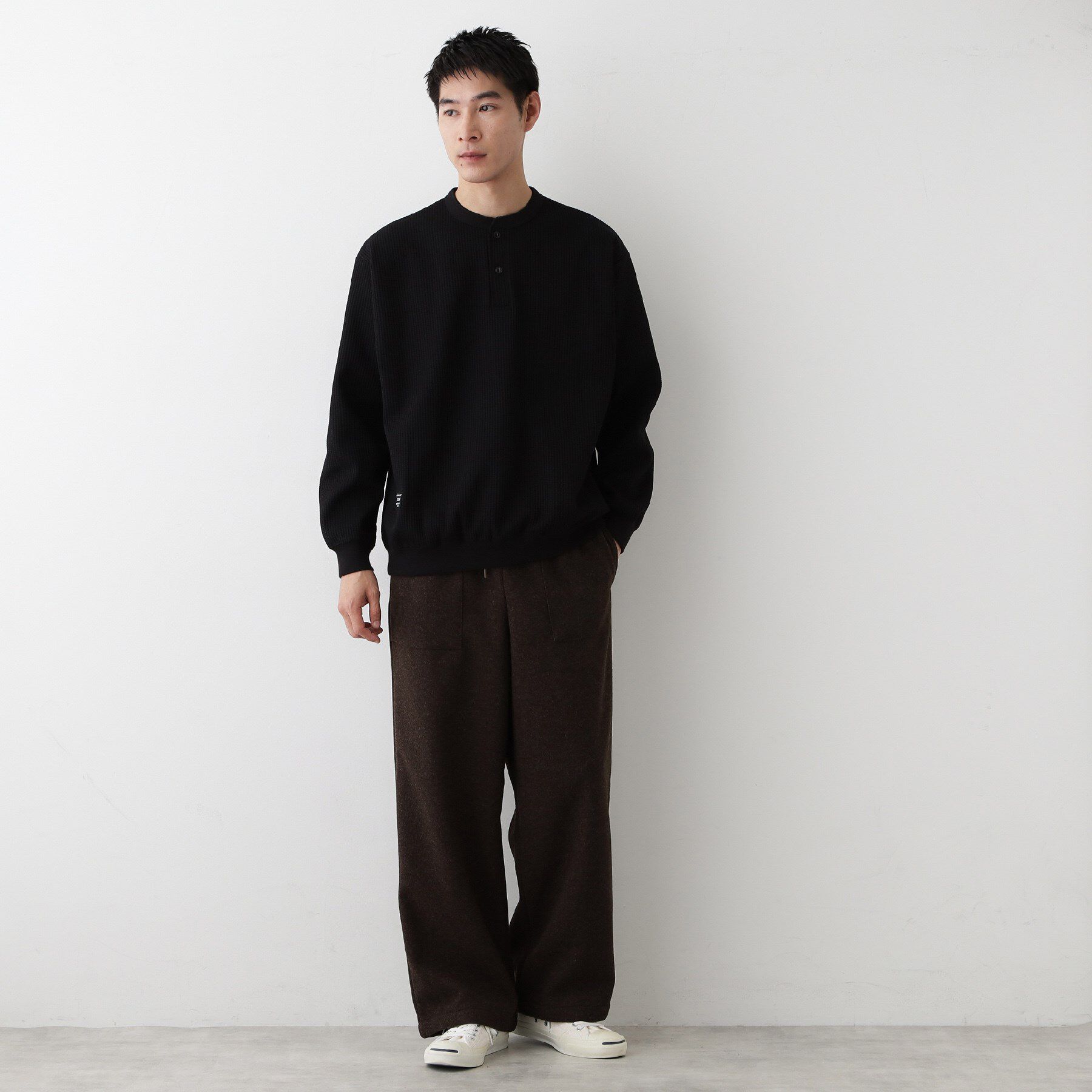 Dessin「【洗える】ソロテックスヘンリーネック」|Tシャツ・カットソー|