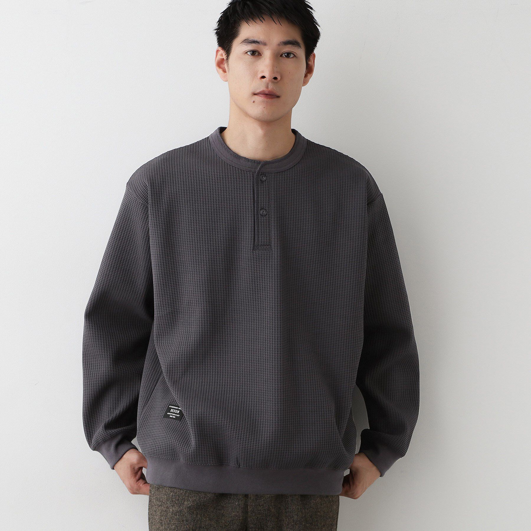 Dessin「【洗える】ソロテックスヘンリーネック」|Tシャツ・カットソー|