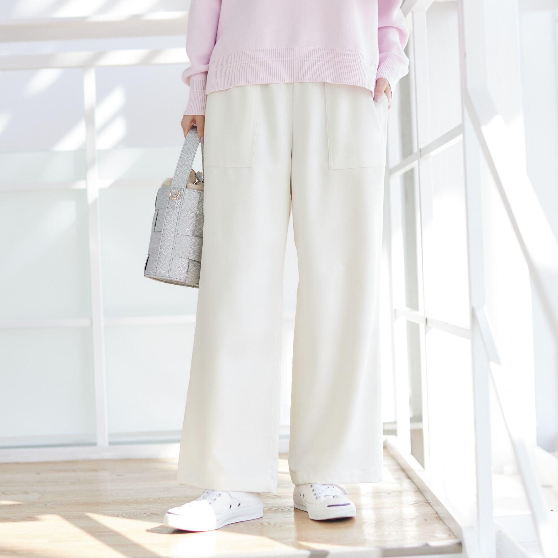 Dessin「【裏地付き/洗える】コンフォートワイドパンツ」|その他|