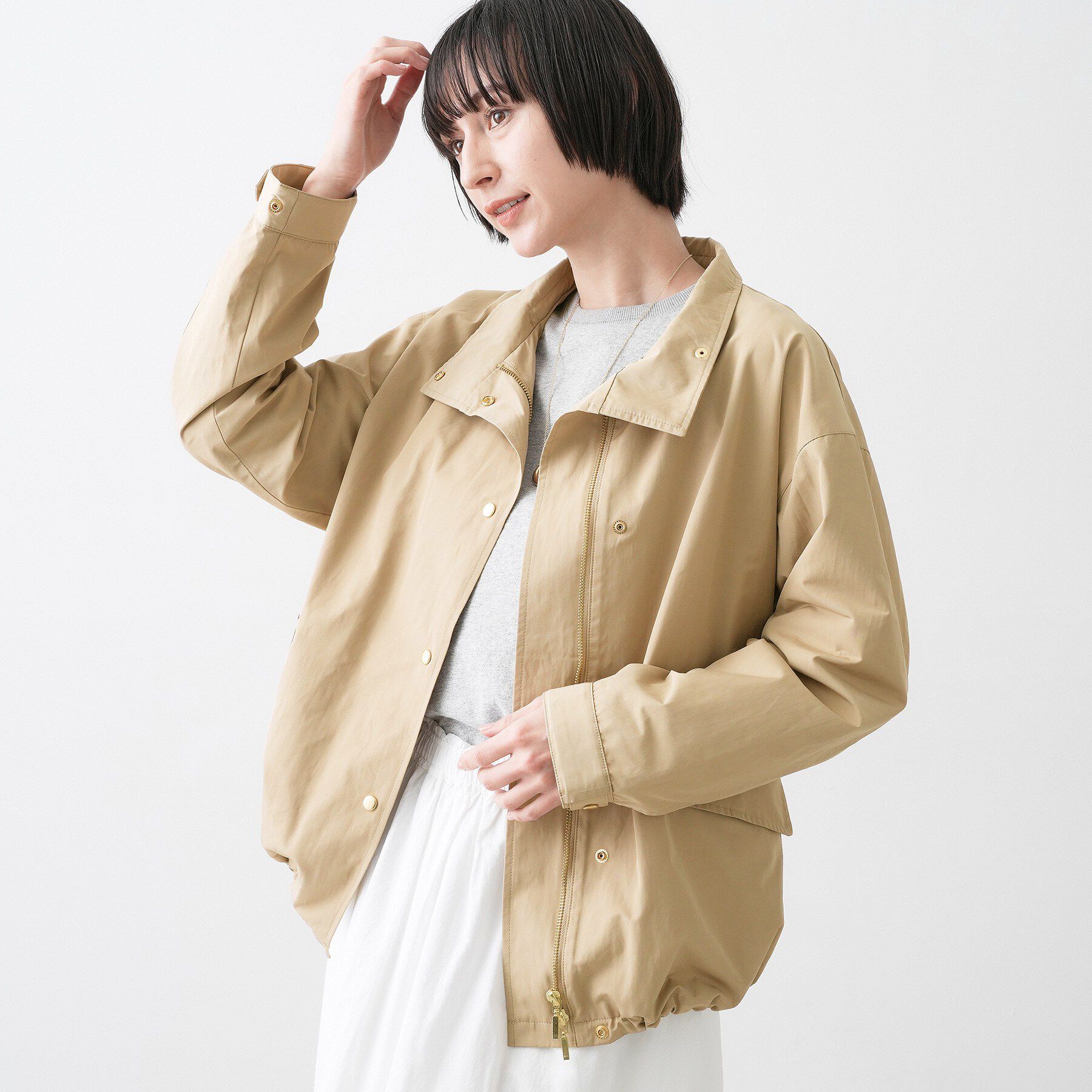 Dessin「【撥水/2WAY】フーディーブルゾン」|ブルゾン・スタジャン|