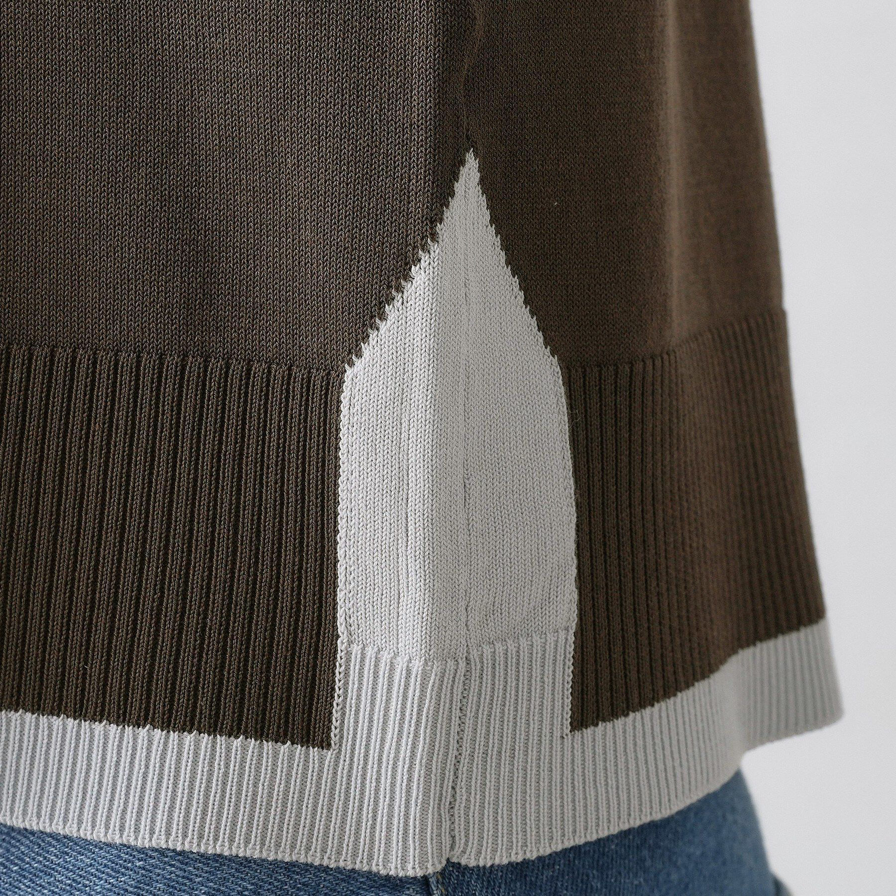 Dessin「【洗える】バイカラーデザインニット」|ニット・セーター|