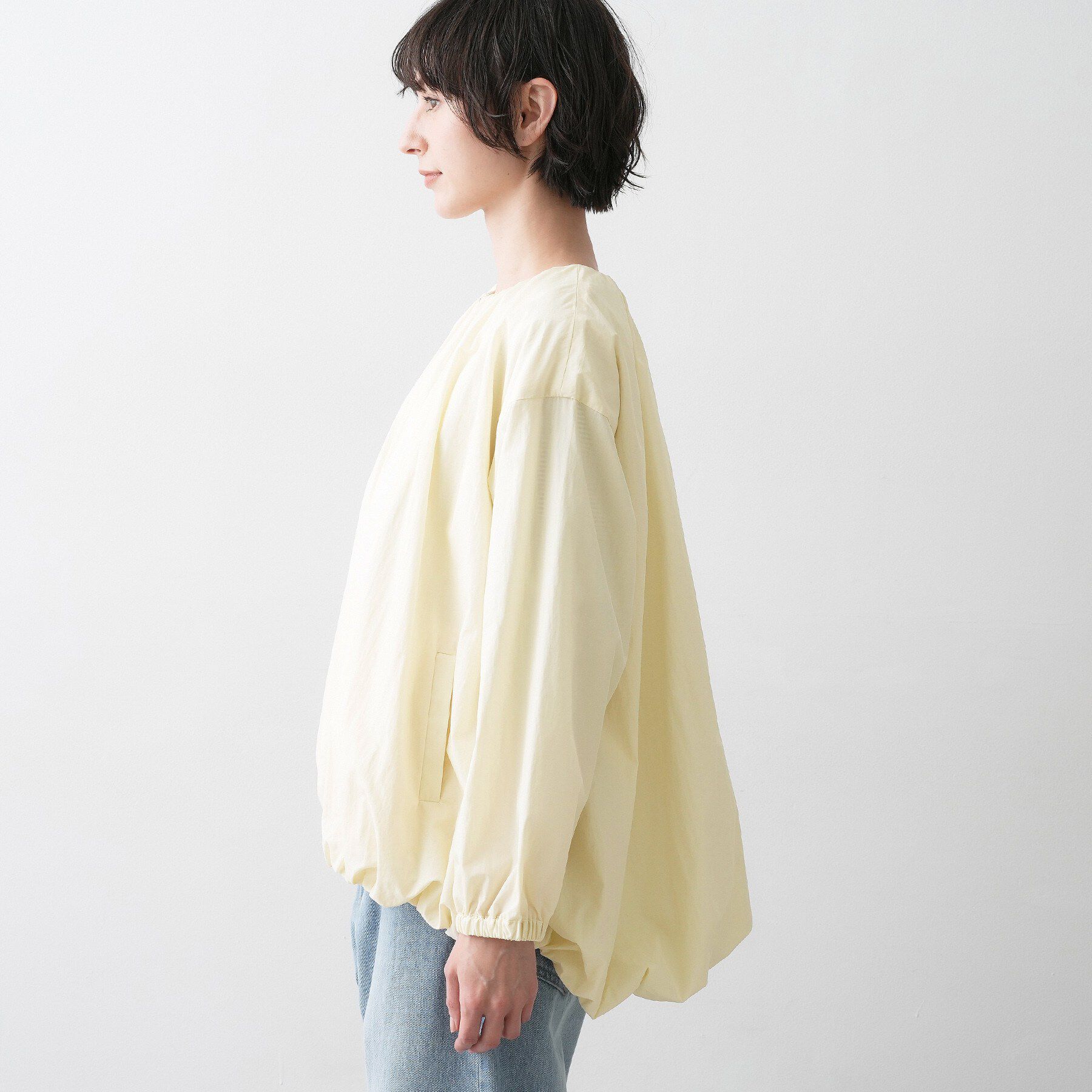 Dessin「【洗える】コットンナイロンバルーンヘムブルゾン」|ブルゾン・スタジャン|