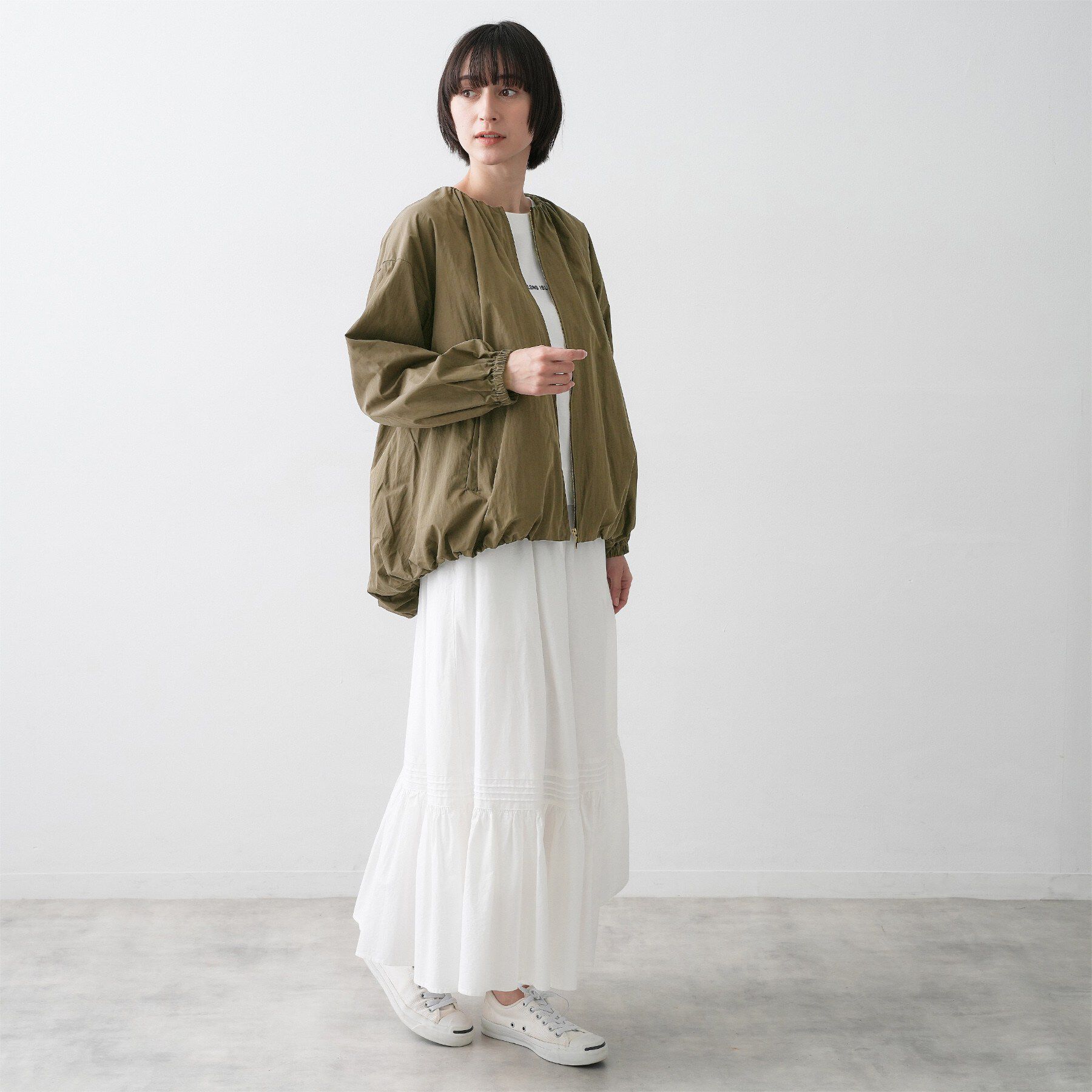 Dessin「【洗える】コットンナイロンバルーンヘムブルゾン」|ブルゾン・スタジャン|