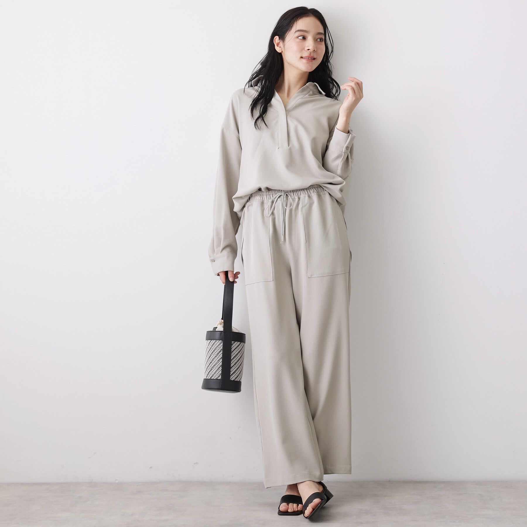 Dessin「【2点セット・洗える】メランジツイルセットアップ」|スーツ|