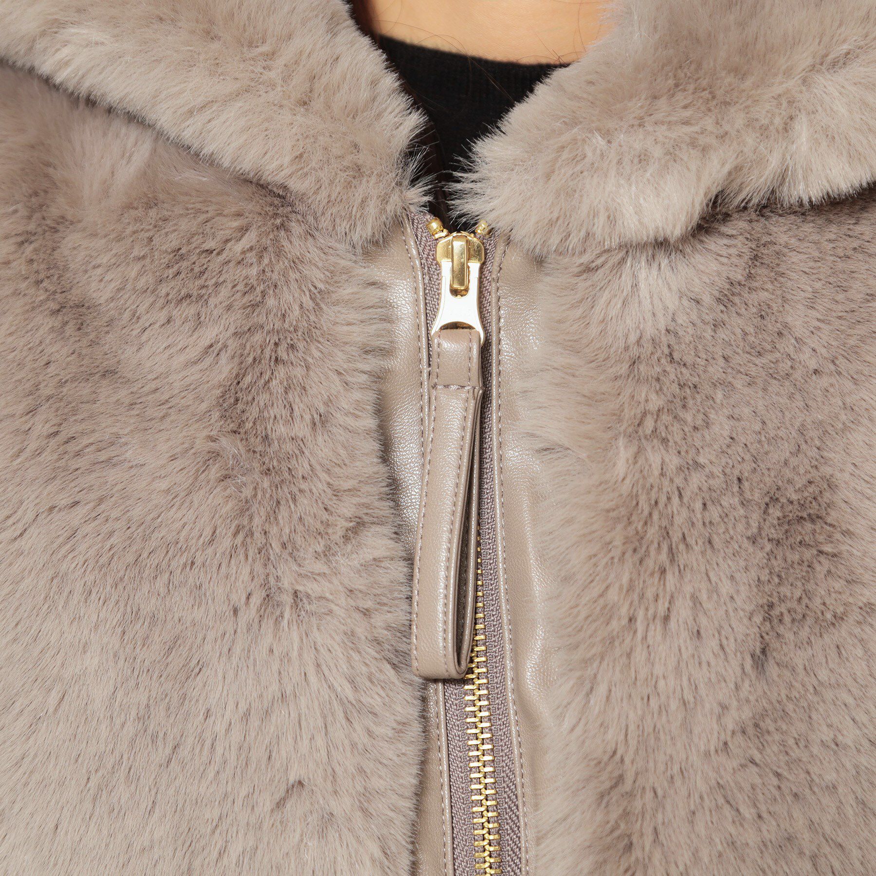 SunaUna「【冬を彩る異素材フェイクファーアウター】」|ブルゾン・スタジャン|