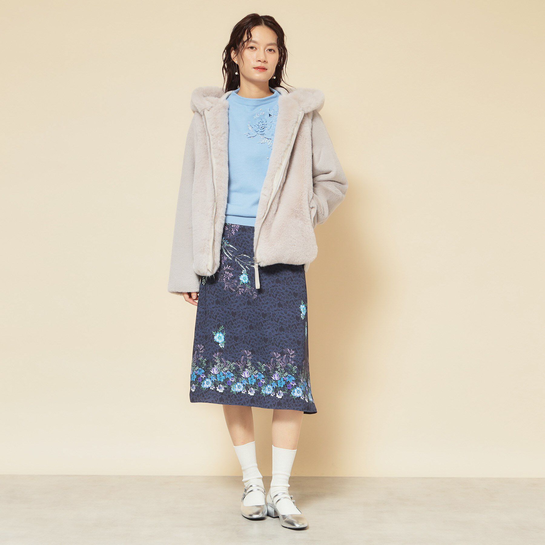 SunaUna「【冬を彩る異素材フェイクファーアウター】」|ブルゾン・スタジャン|