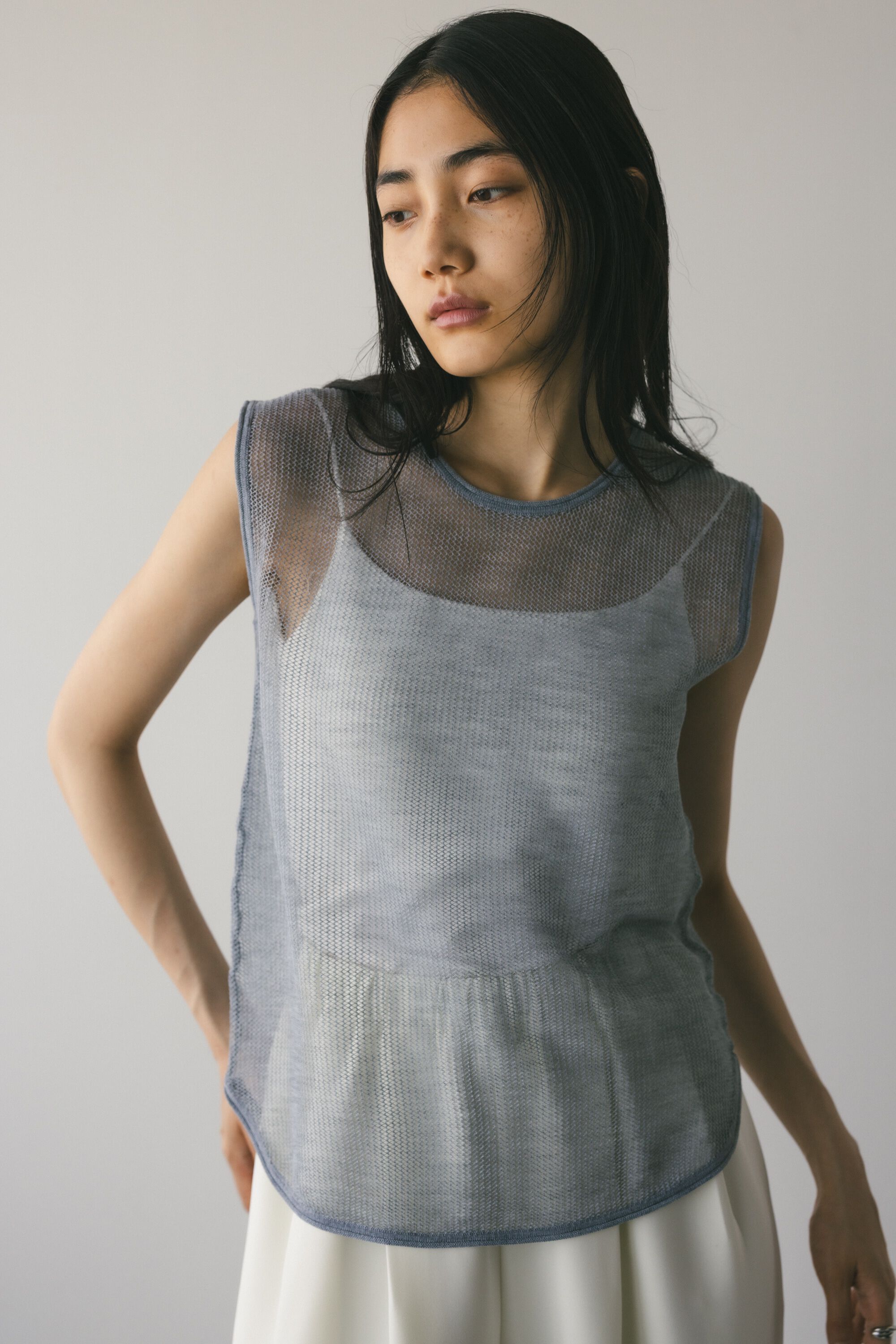 STYLEMIXER「メッシュクロシェタンク」|タンクトップ|