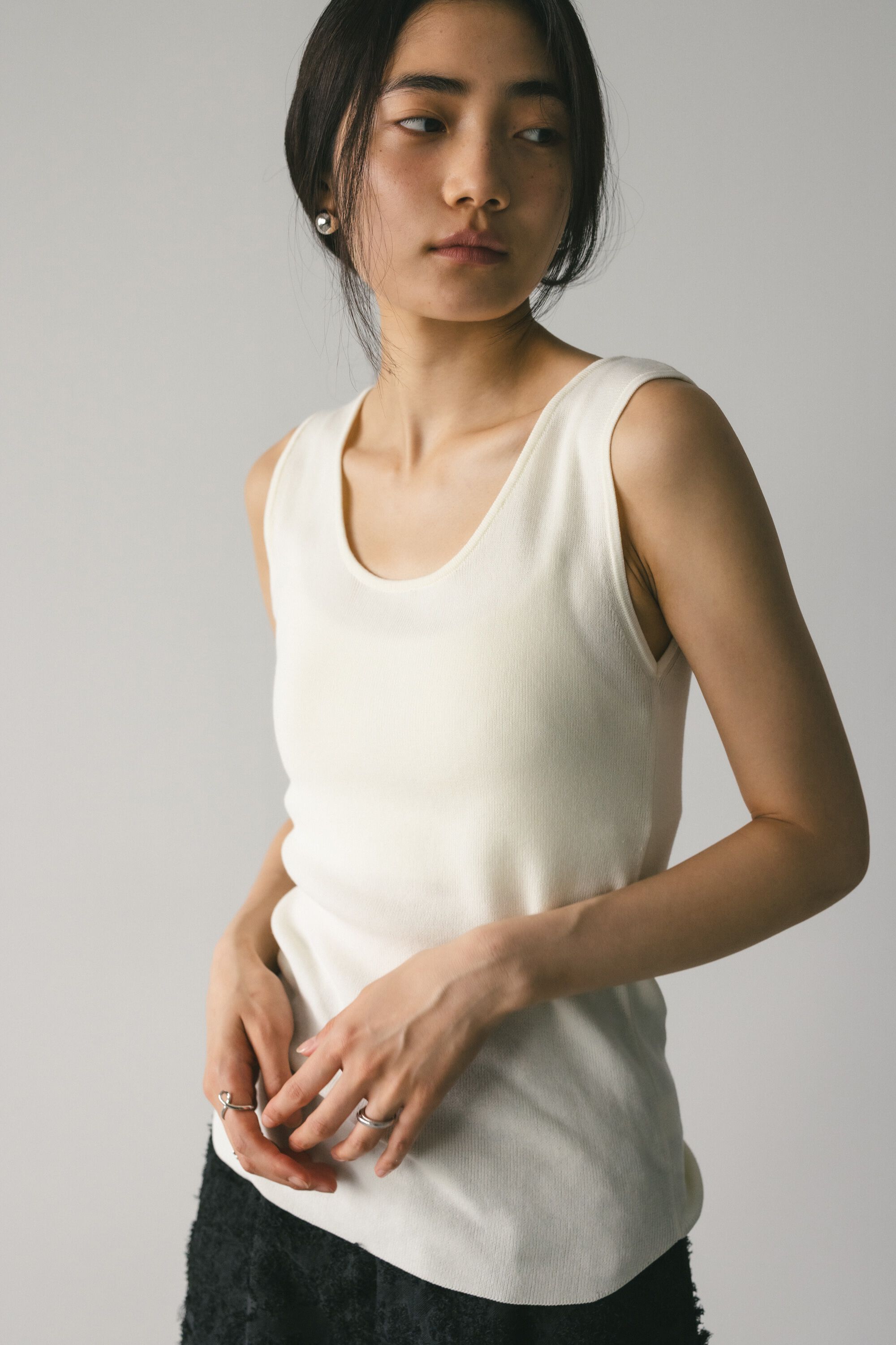 STYLEMIXER「ドライニットタンクトップ」|タンクトップ|WHT