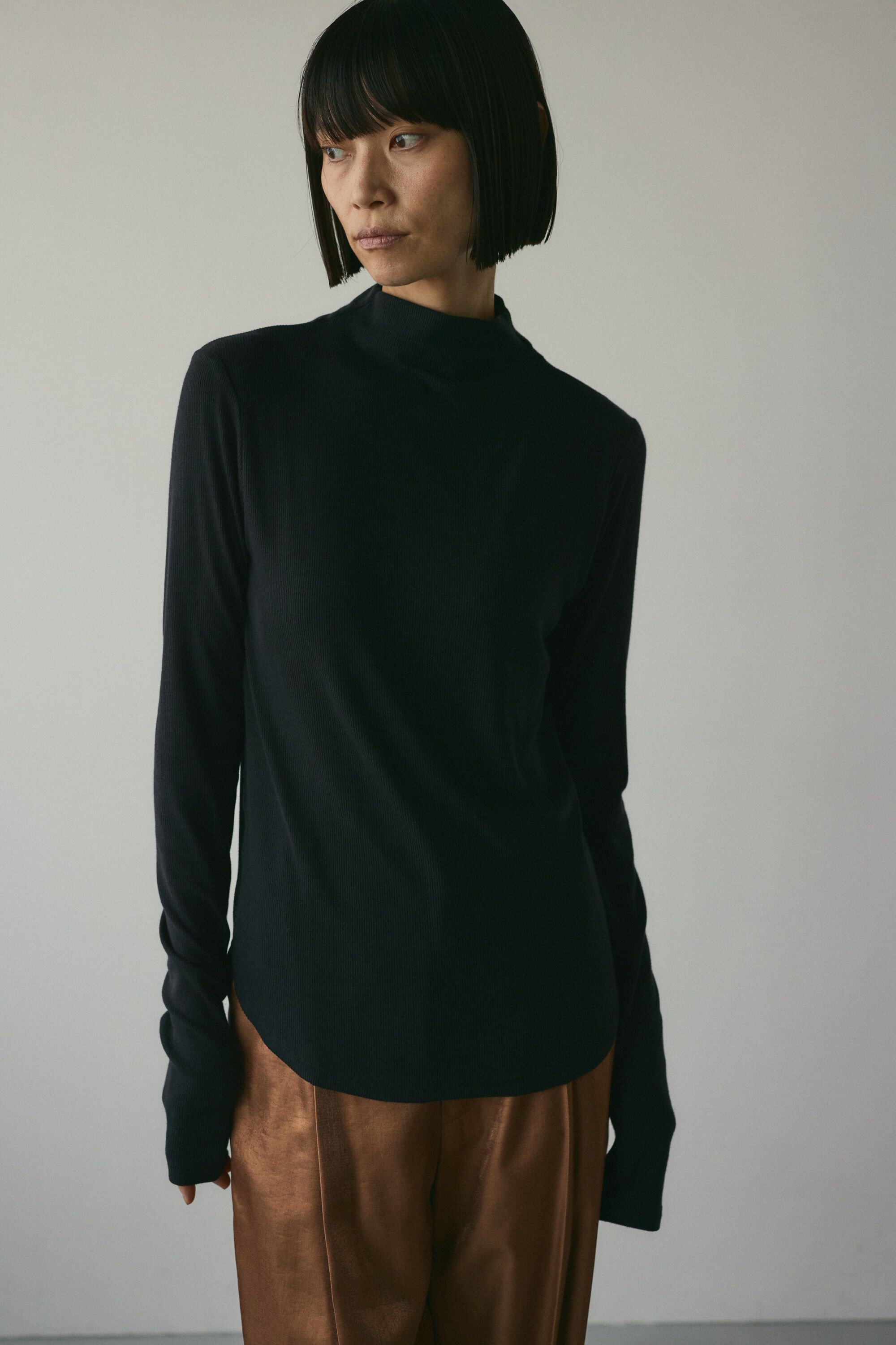 STYLEMIXER「ソフトリブハイネックトップ」|Tシャツ・カットソー|