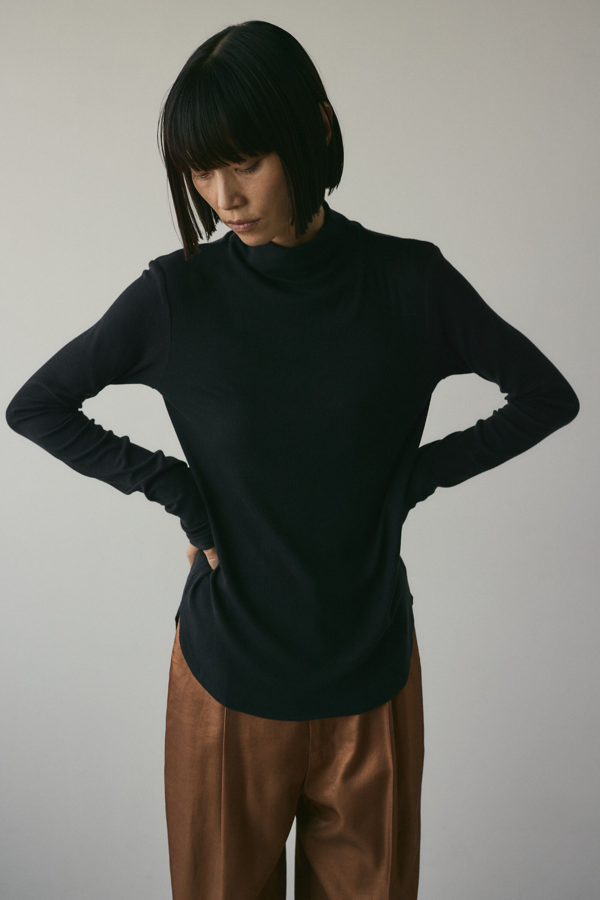 STYLEMIXER「ソフトリブハイネックトップ」|Tシャツ・カットソー|