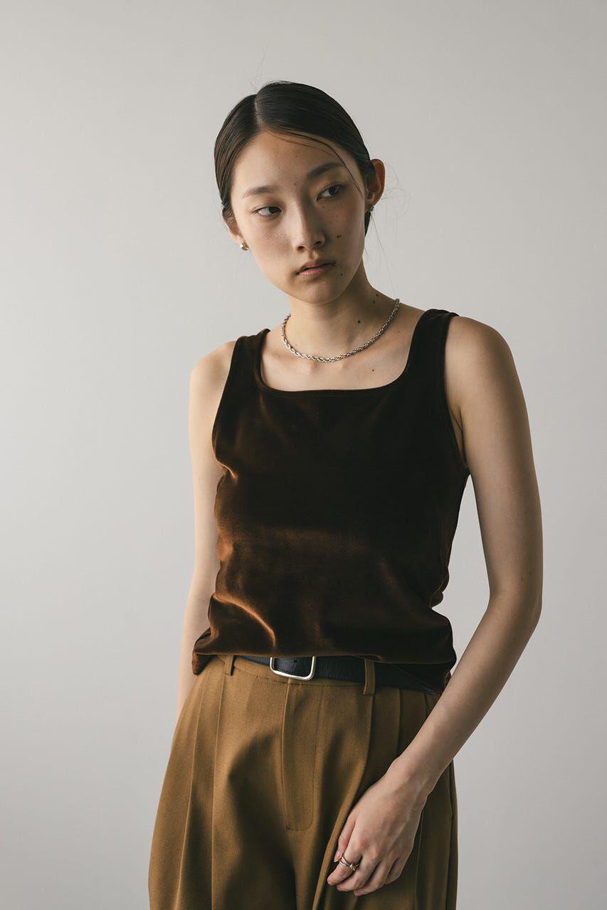 STYLEMIXER「ベロアタンクトップ」|タンクトップ|BRN