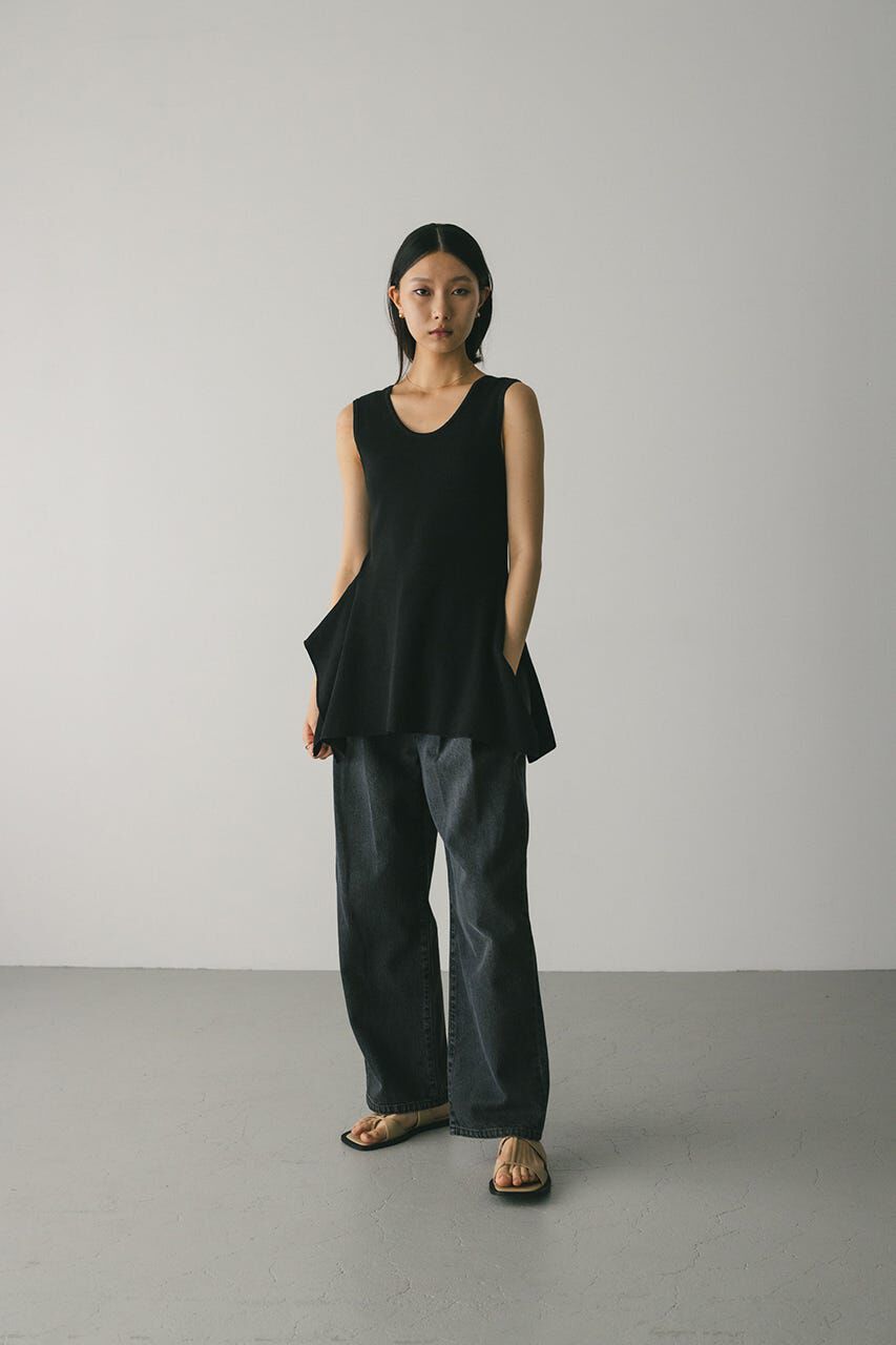 STYLEMIXER「ヘムアシンメトリーニットトップ」|タンクトップ|