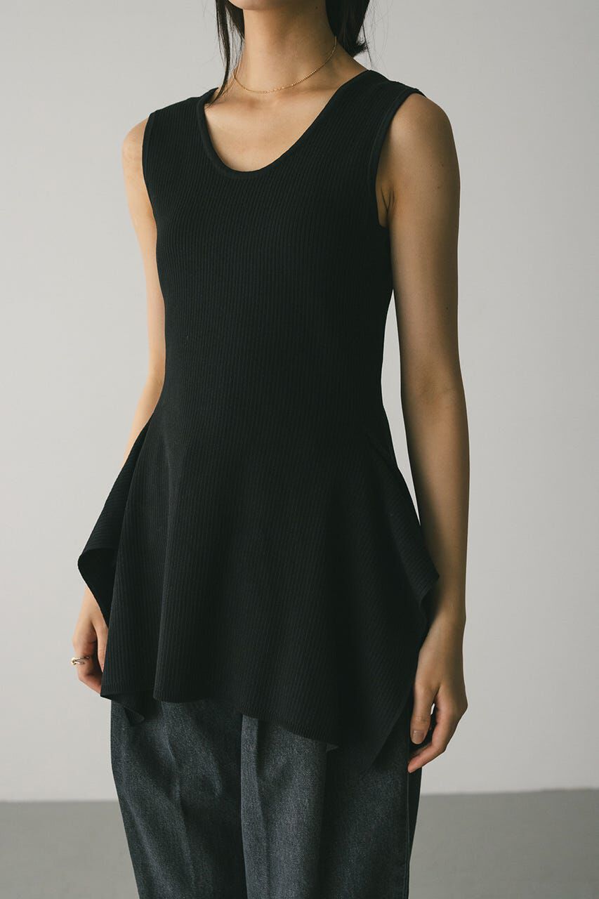 STYLEMIXER「ヘムアシンメトリーニットトップ」|タンクトップ|