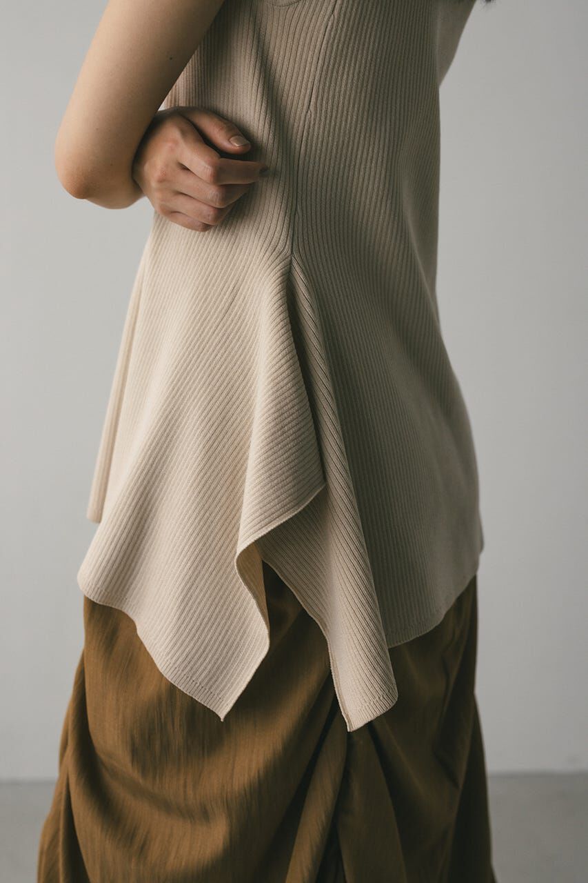 STYLEMIXER「ヘムアシンメトリーニットトップ」|タンクトップ|